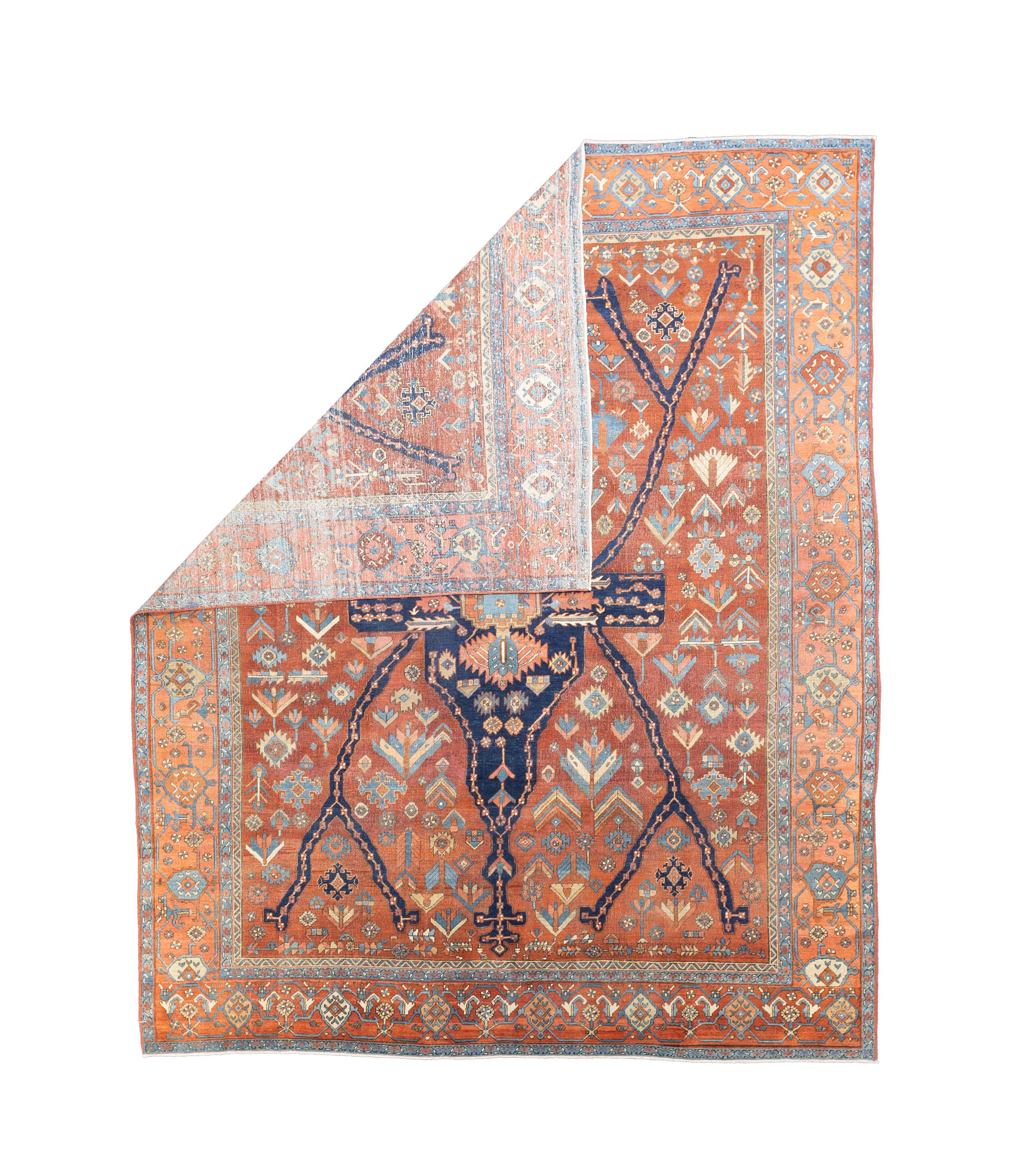 Tapis ancien persan Heriz Serapi 8'2