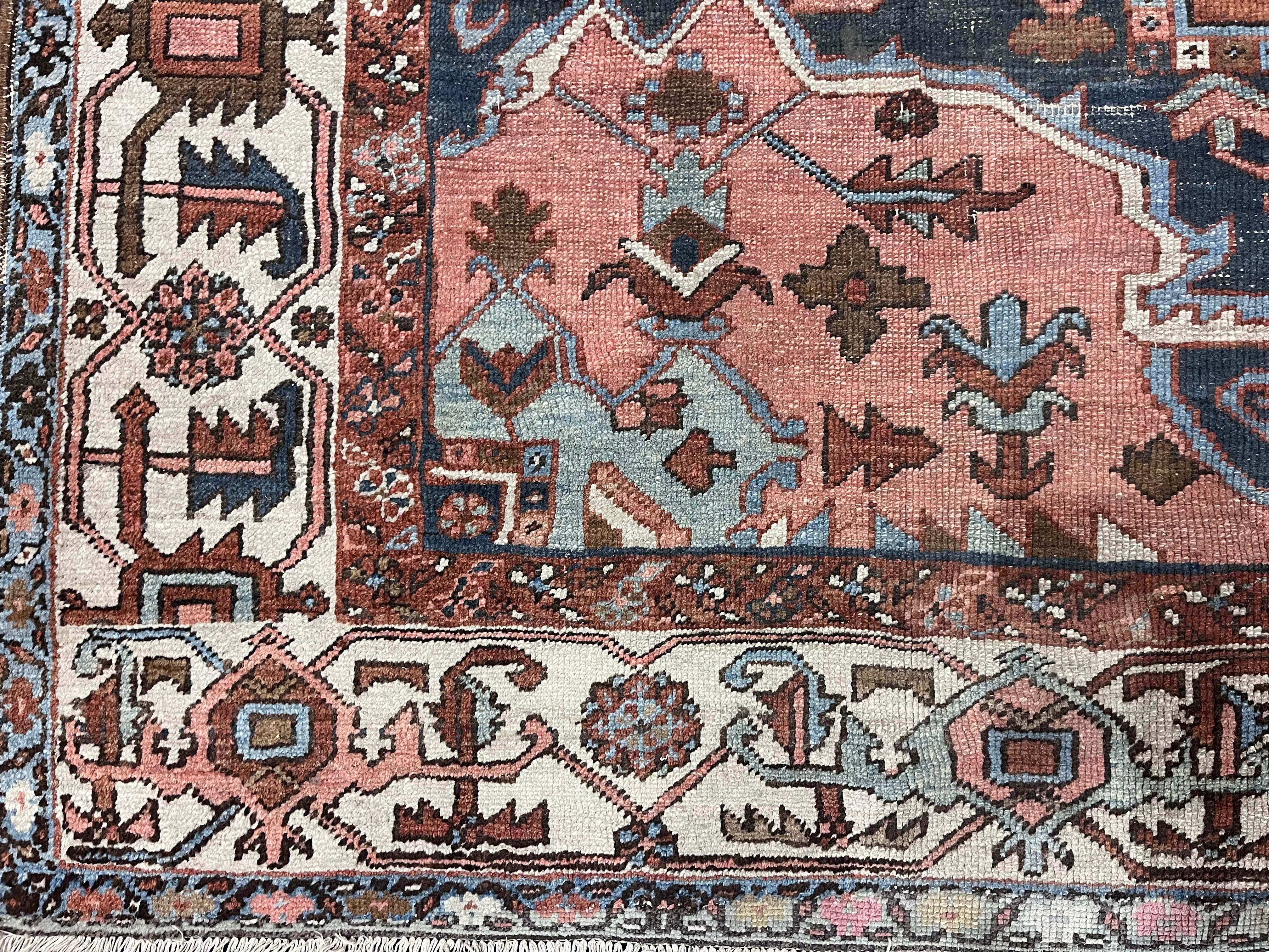 Feiner antiker persischer Heriz/Serapi-Wollteppich 10'0
