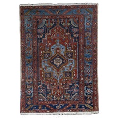 Fine Antique Persian Heriz Wool Rug 3’9” x 5’7”