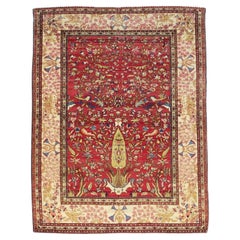 Fina Alfombra Persa Antigua Isfahan 4'7" x 6'0"