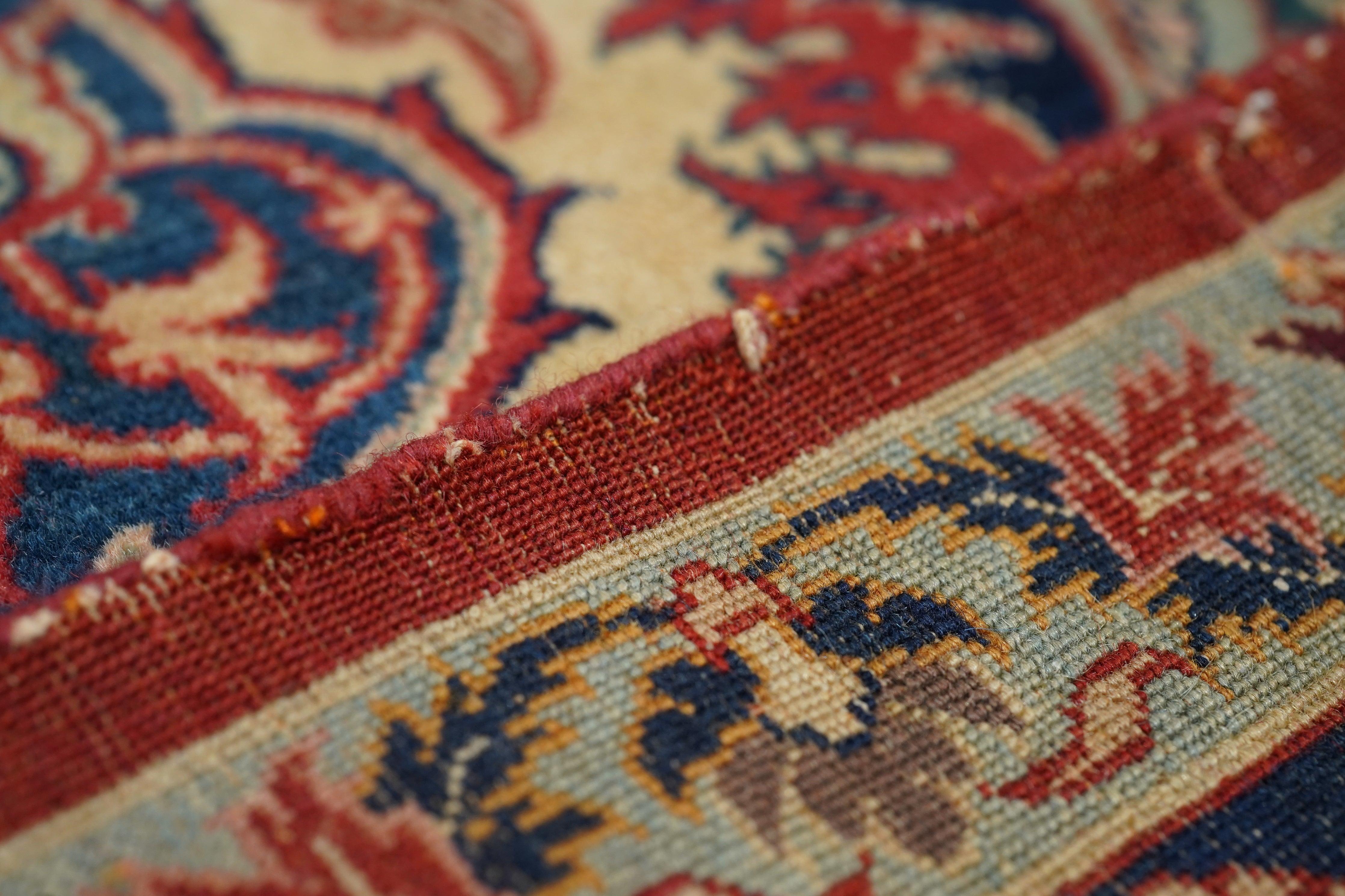 Fine Antique Persian Isfahan Rug 7'7'' x 10'11'' For Sale 4