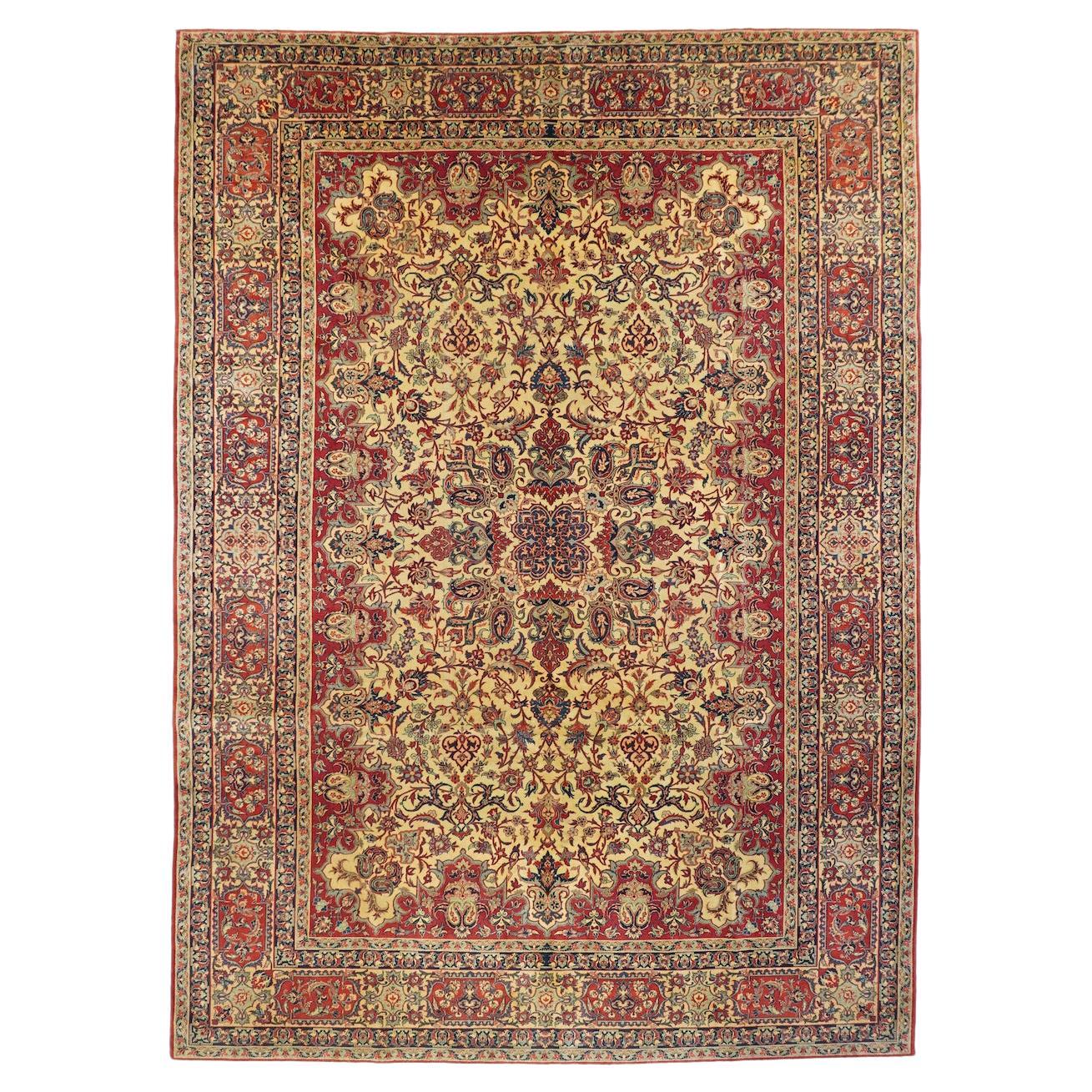 Fine Antique Persian Isfahan Rug 7'7'' x 10'11''