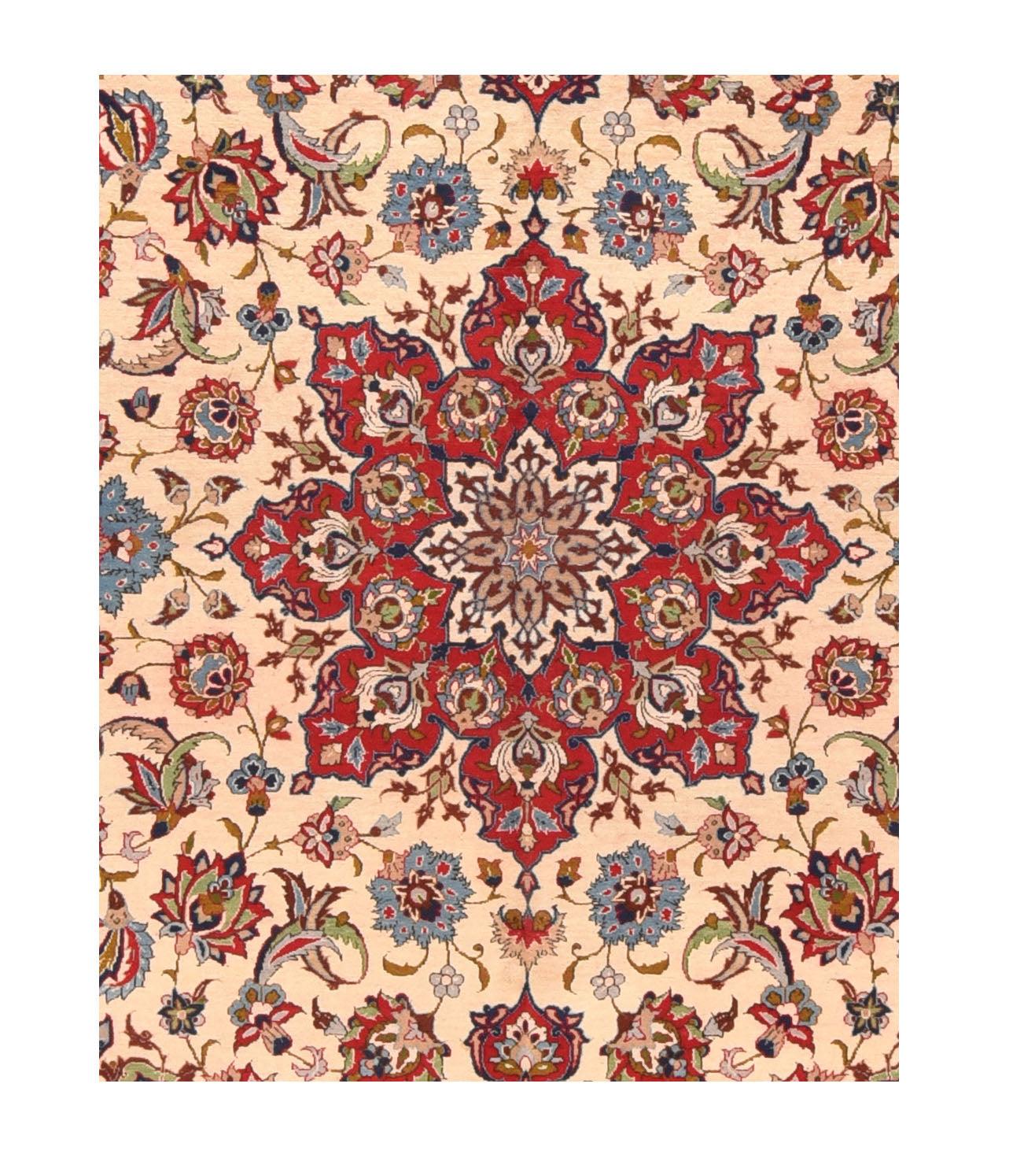Feiner antiker persischer Isfahan-Teppich 9'7'' x 14'1'' (Handgeknüpft) im Angebot