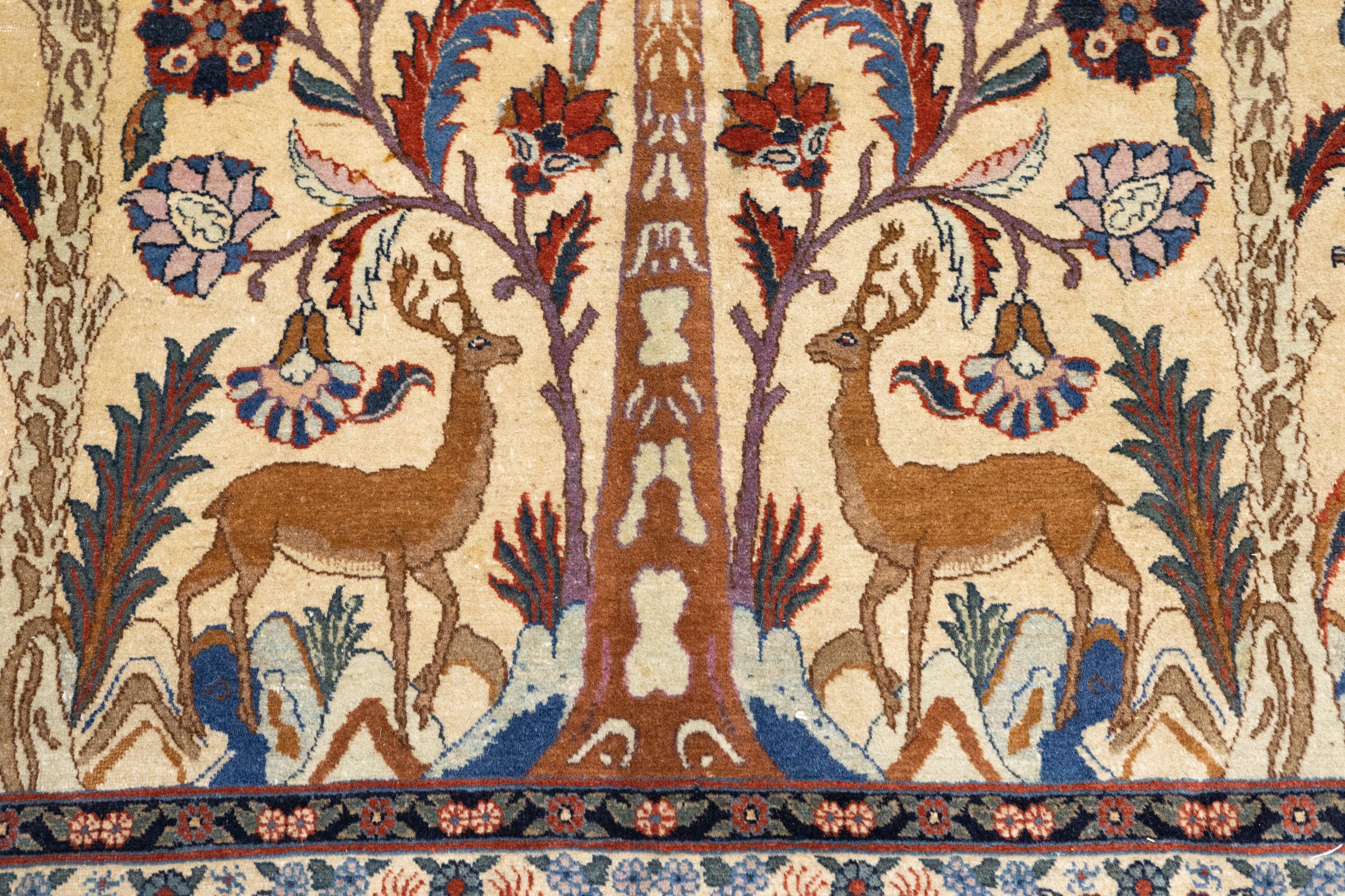 Feiner antiker persischer Isfahan-Baum des Lebens-Teppich 8'5'' x 11'8'' im Angebot 4