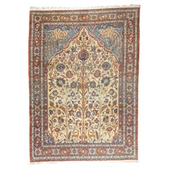 Fine Antique Persian Isfahan Tree of Life Rug 8'5'' x 11'8''