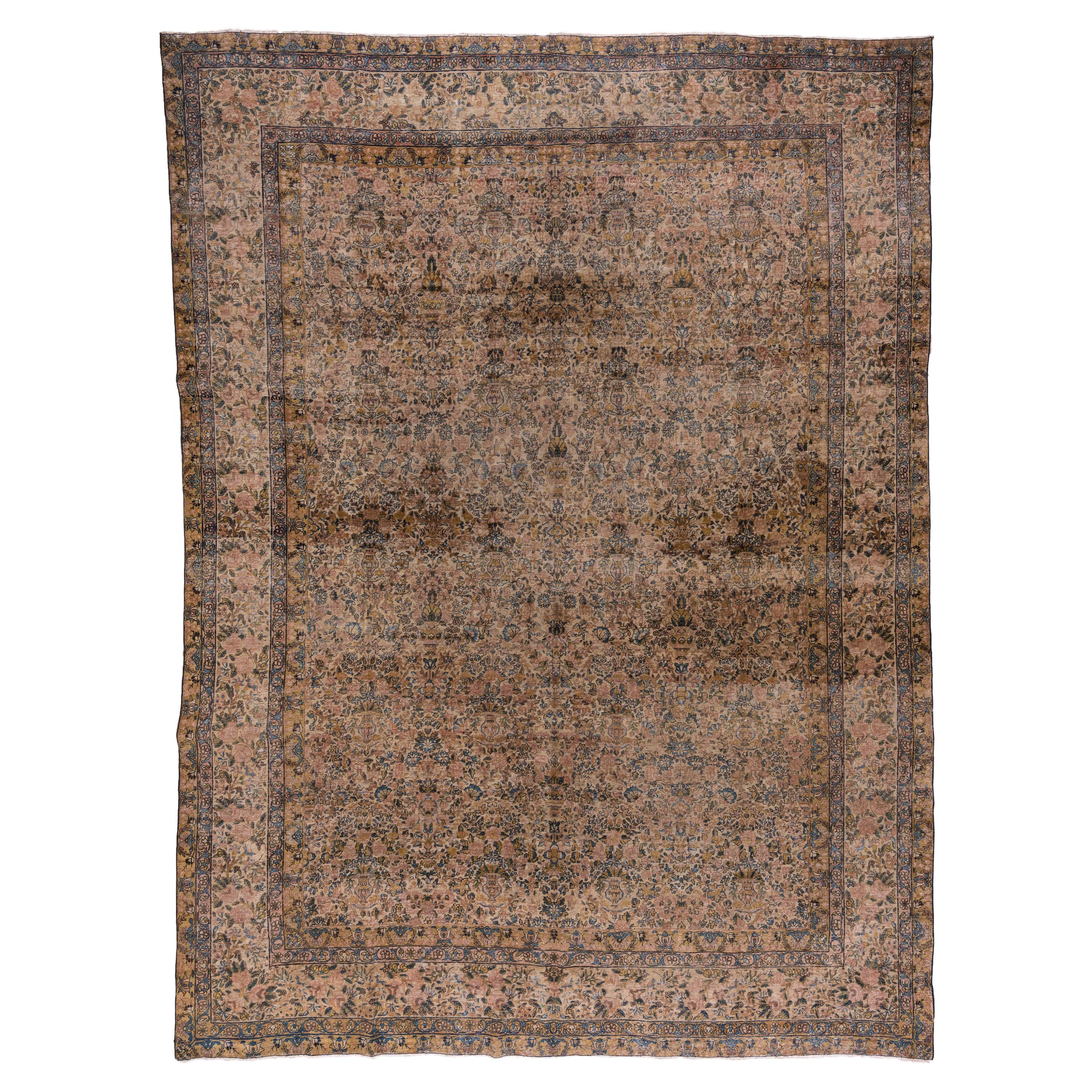 Fine tapis persan ancien de Kerman, vers les années 1920