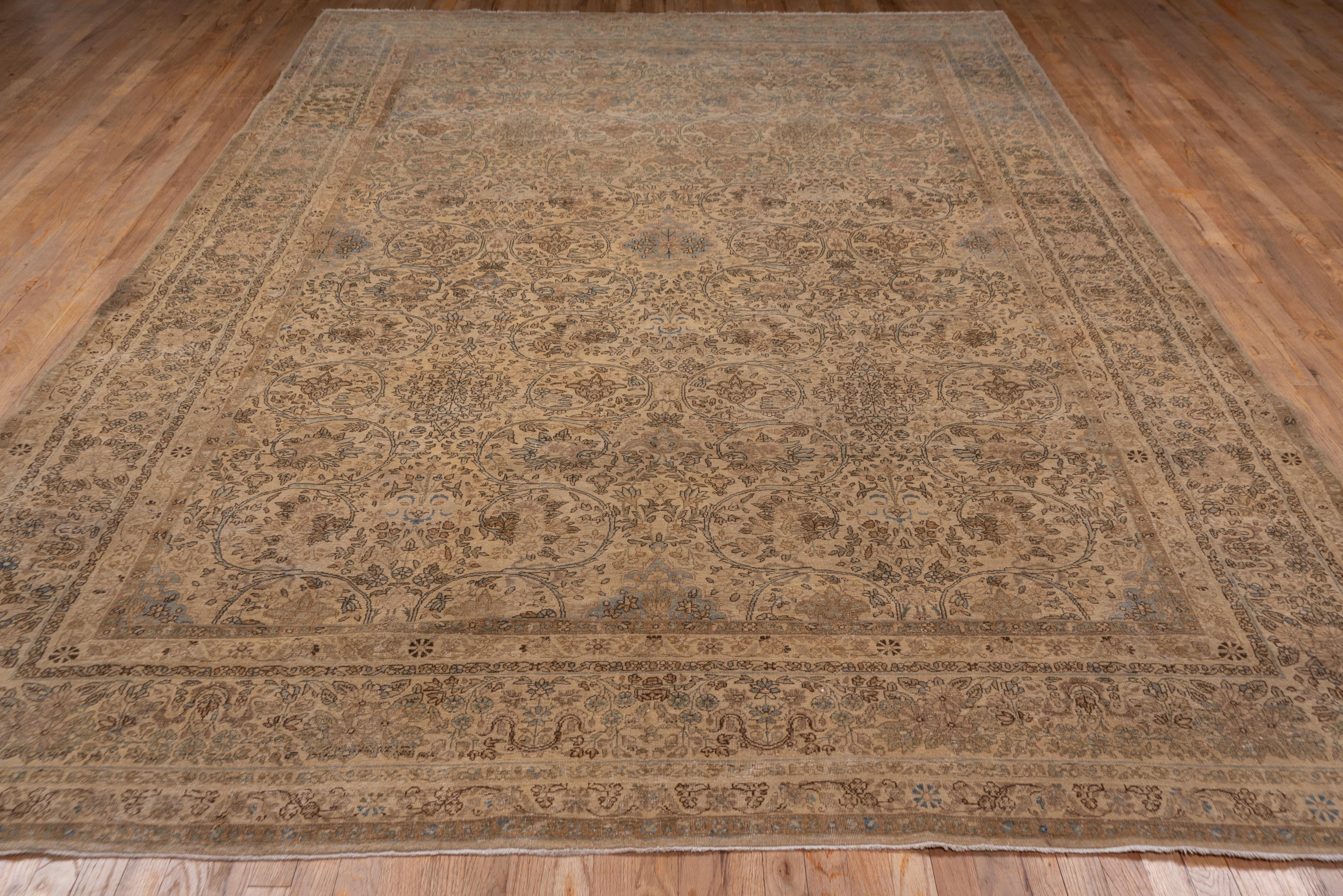 Kirman Fine Antique Persian Kerman Rug with Light Blue Accents, circa 1930s