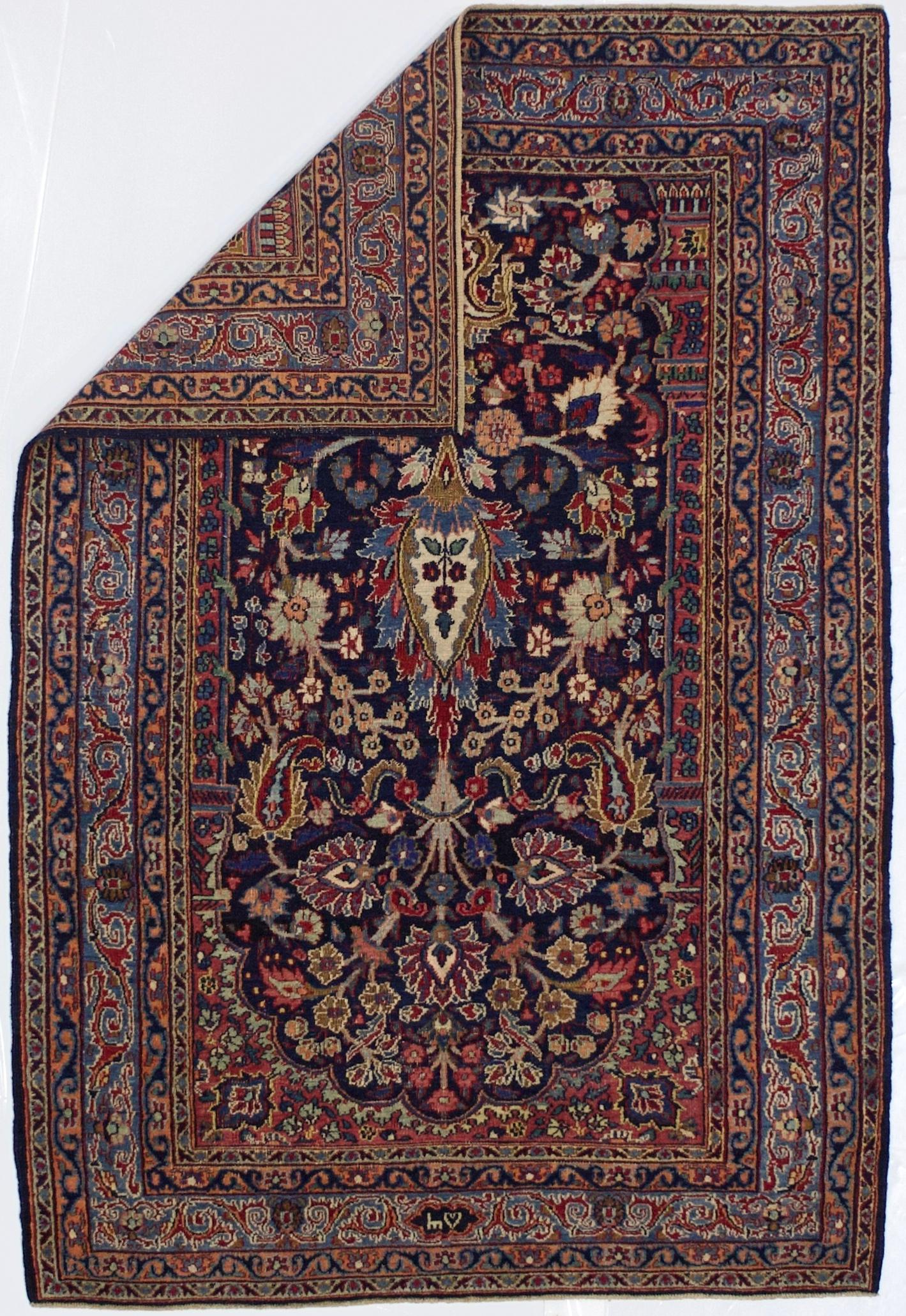 Feiner antiker persischer Khorasan-Teppich 4'0