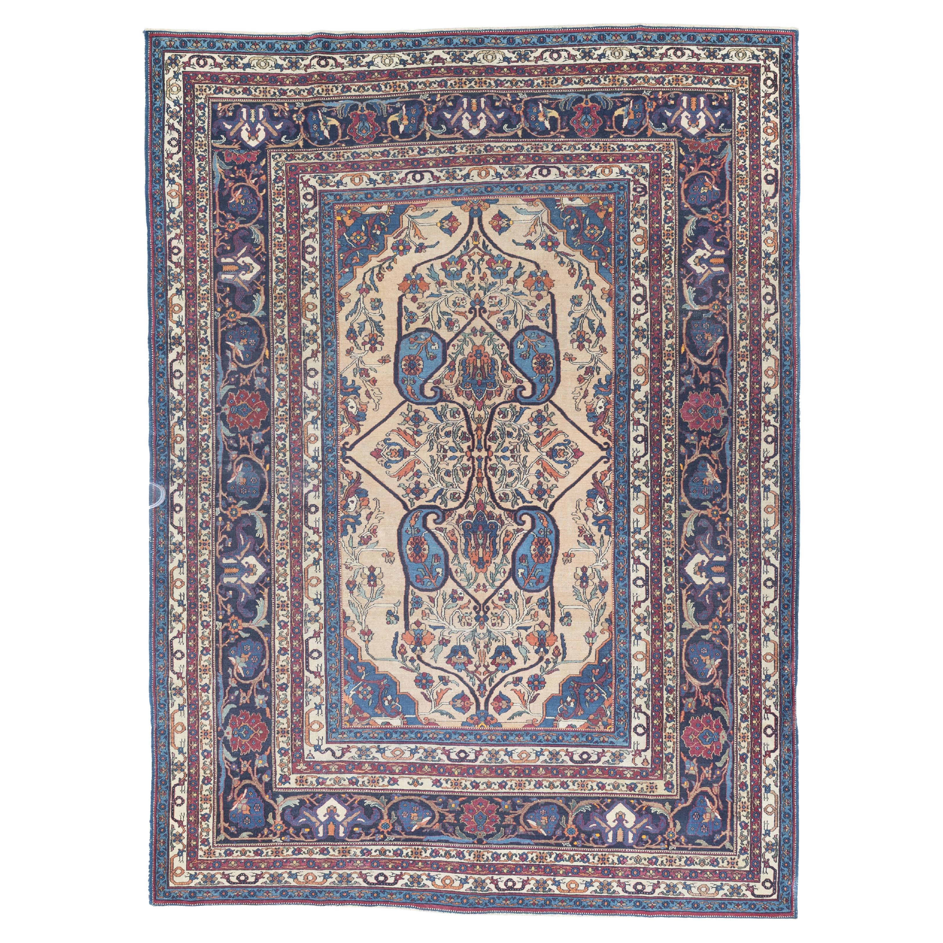Fine Antique Persian Khorasan Rug 7’5” x 10’3” For Sale