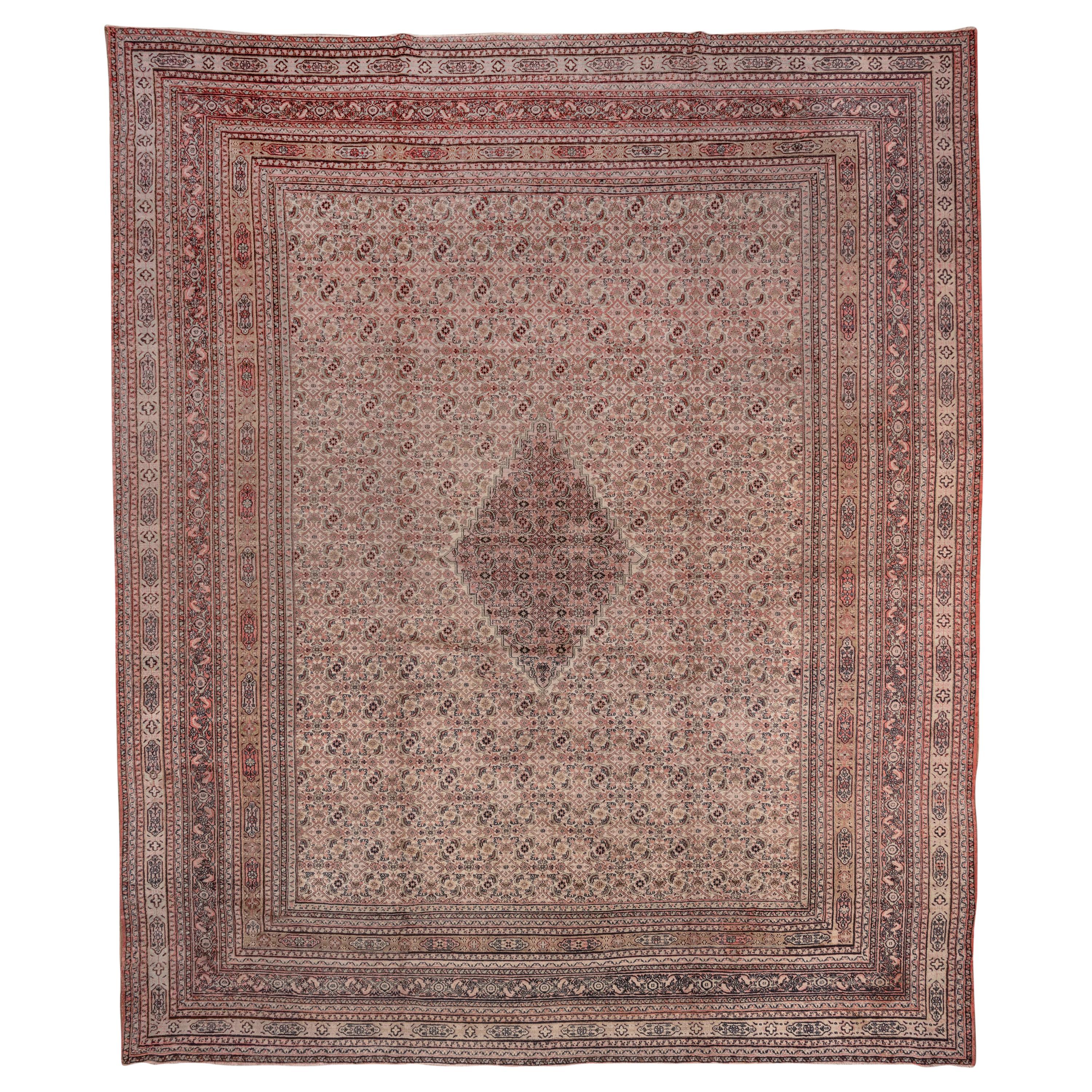 Magnifique tapis de manoir persan ancien du Khorassan, vers 1900