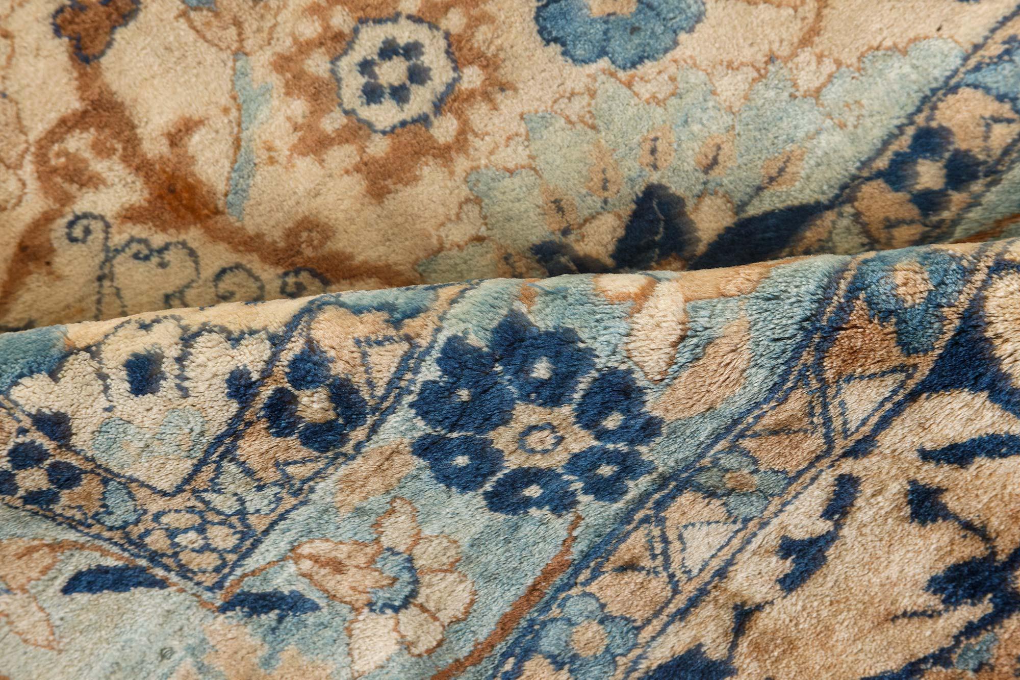 Ancien tapis persan Kirman en laine fait à la main
Taille : 11'8