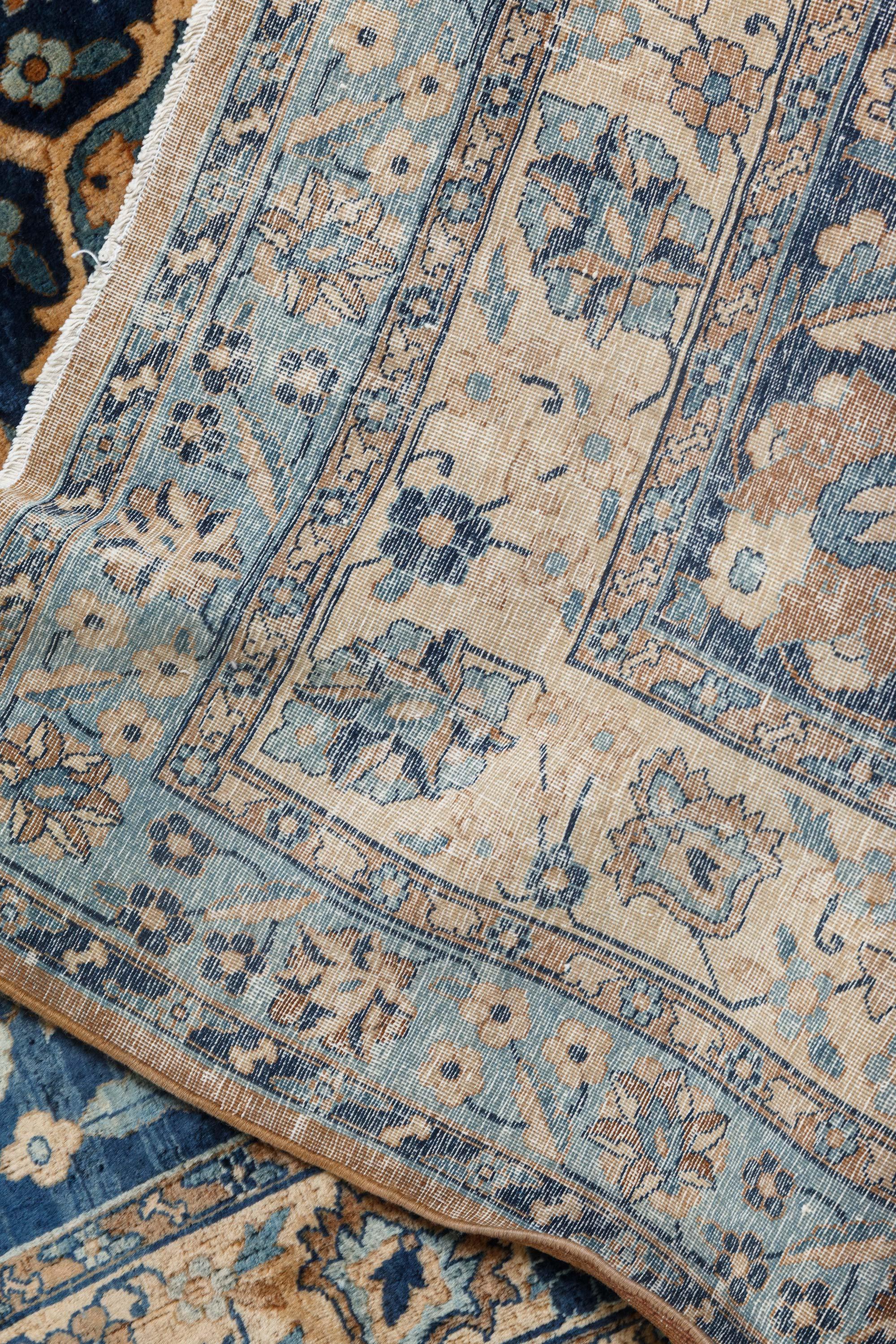 Antique Persian Kirman Handmade Wool Carpet For Sale 2