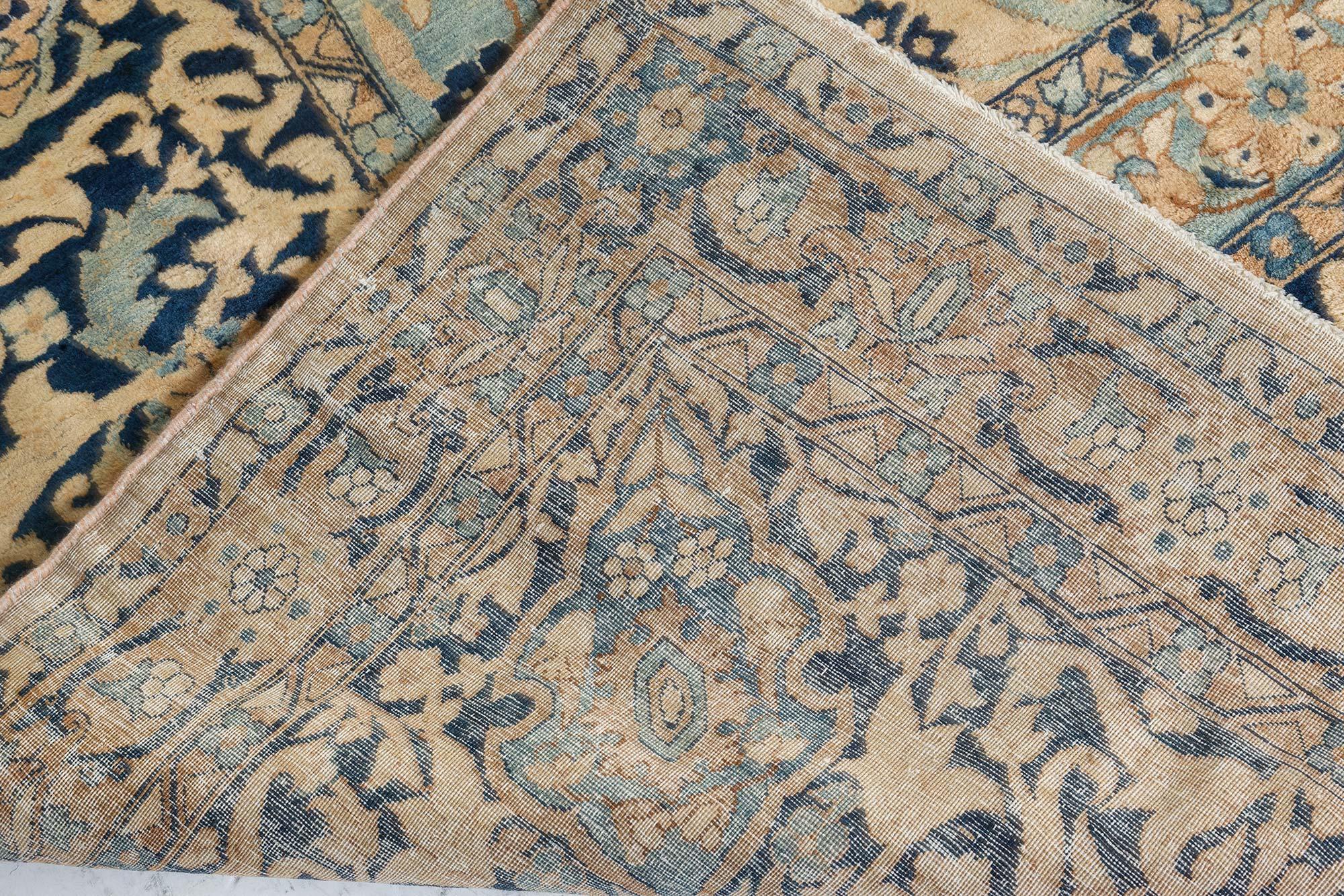 Antique Persian Kirman Handmade Wool Carpet For Sale 2