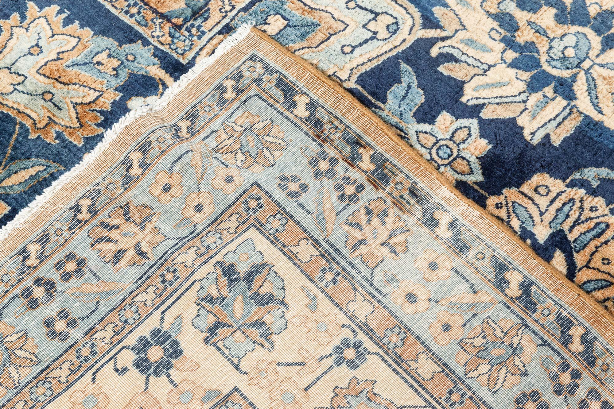 Antique Persian Kirman Handmade Wool Carpet For Sale 3