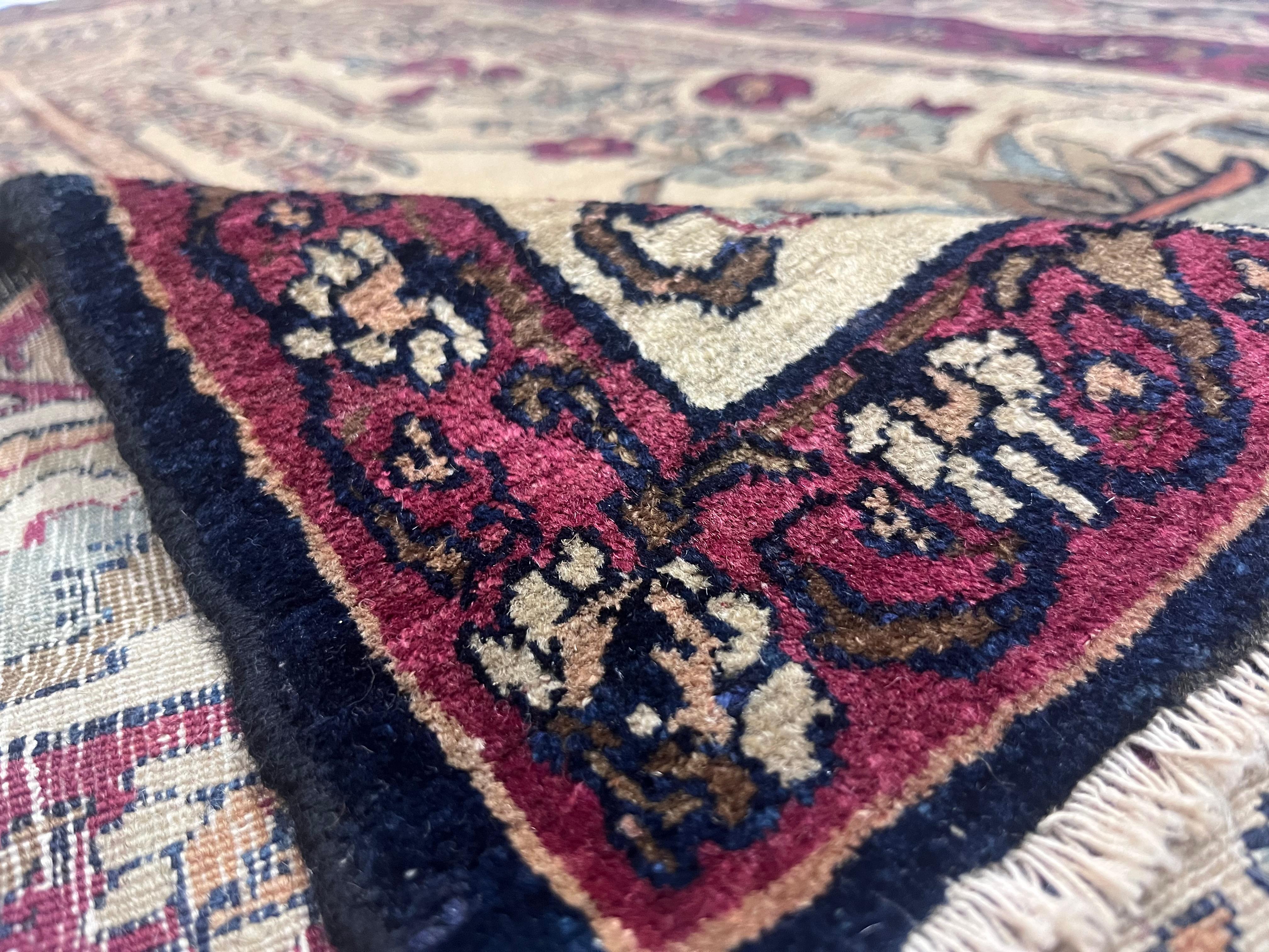 Fine Antique Persian Lavar Kerman Rug 4'1