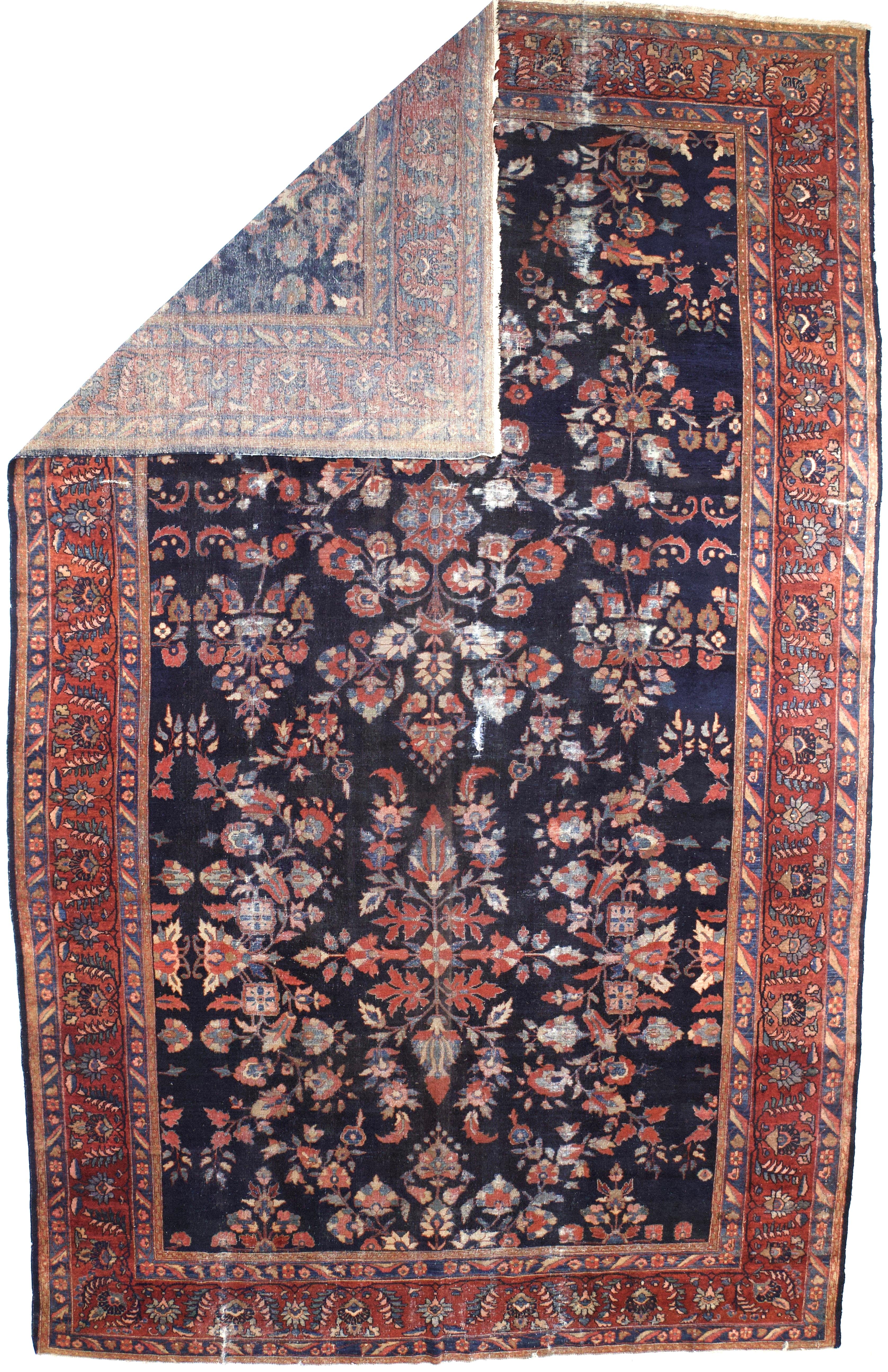 Feiner antiker persischer Mahal-Teppich 10'0
