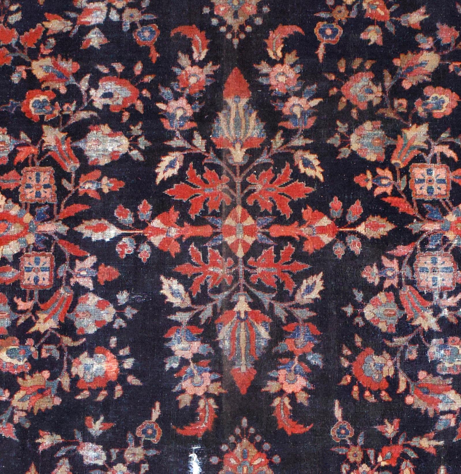 Feiner antiker persischer Mahal-Teppich 10'0