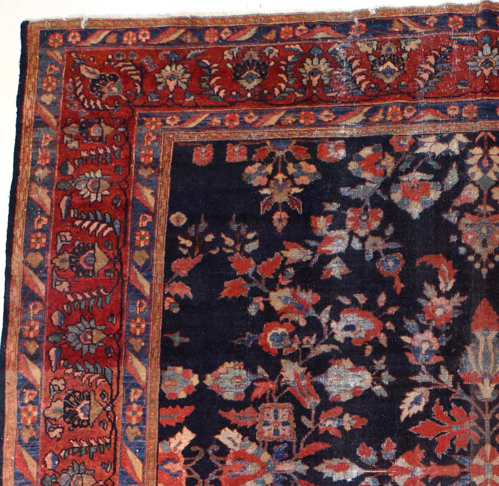 Feiner antiker persischer Mahal-Teppich 10'0