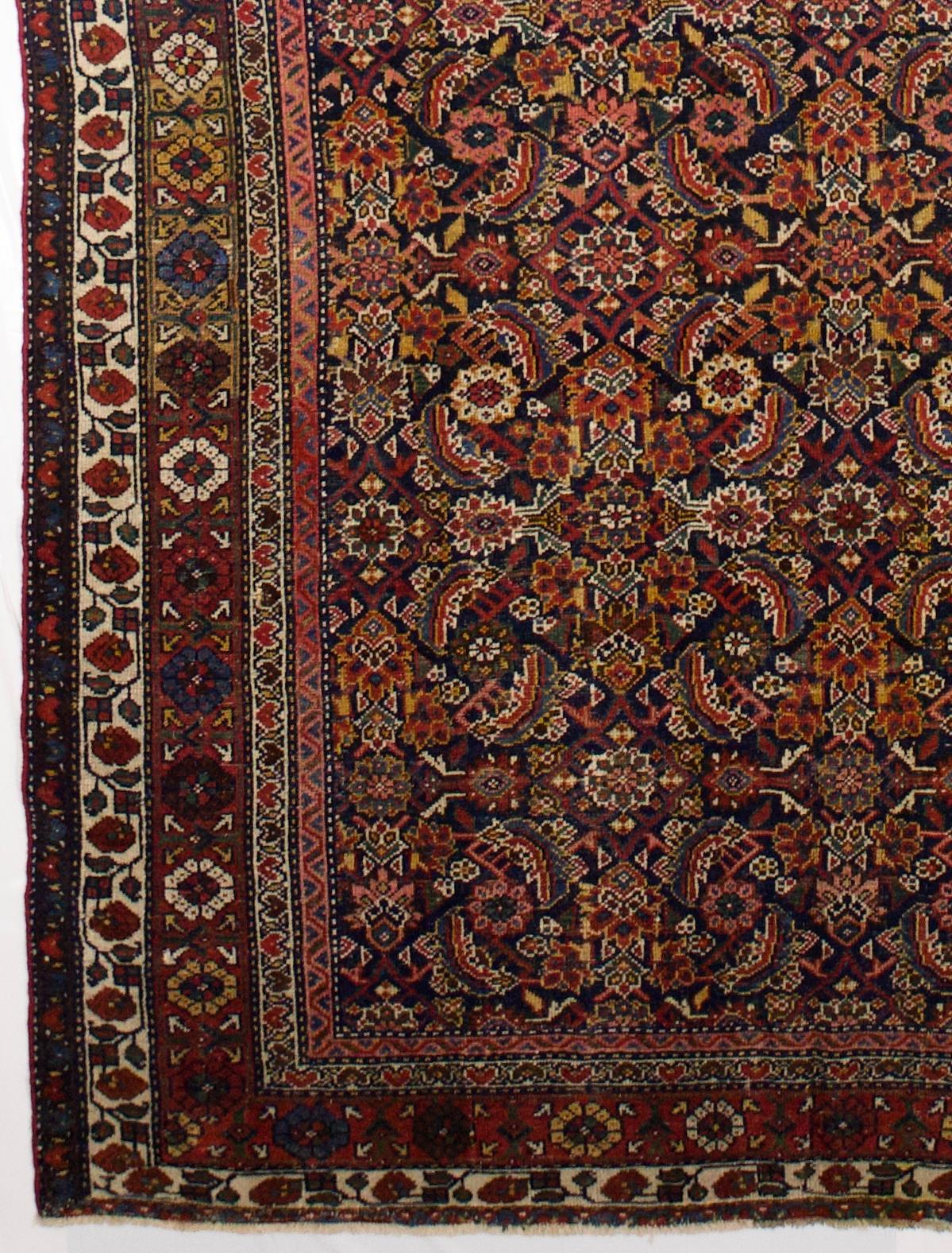 Fina Alfombra Persa Antigua Mahal 6'1