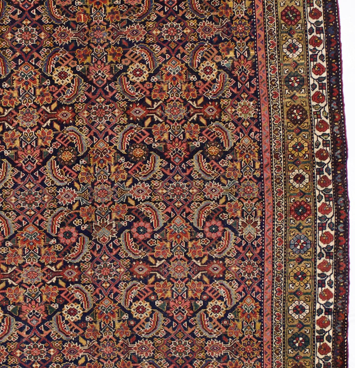 Fina Alfombra Persa Antigua Mahal 6'1
