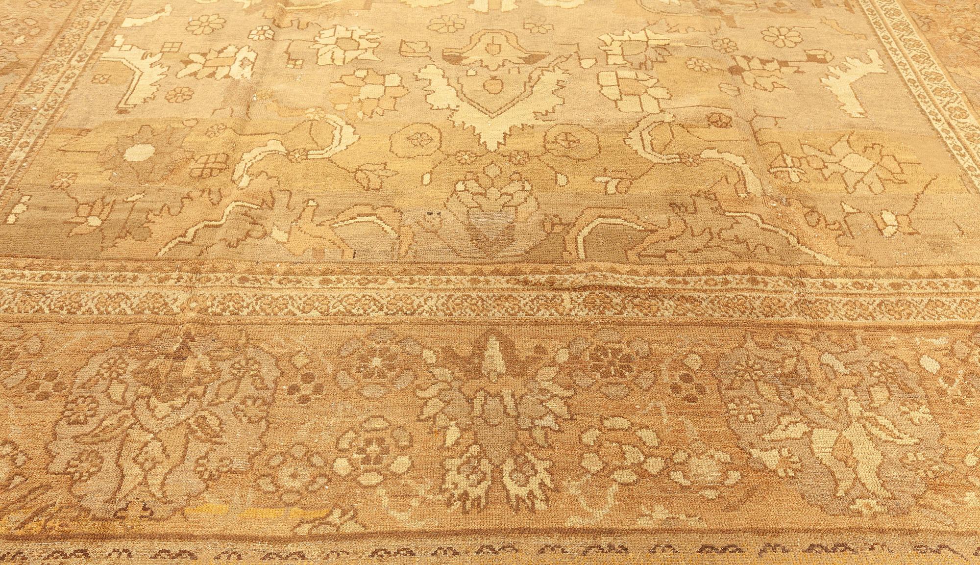 Antique Persian Malayer Handmade Wool Rug For Sale 2