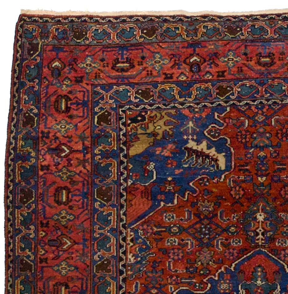 Wool Fine Antique Persian Malayer Rug 4'10