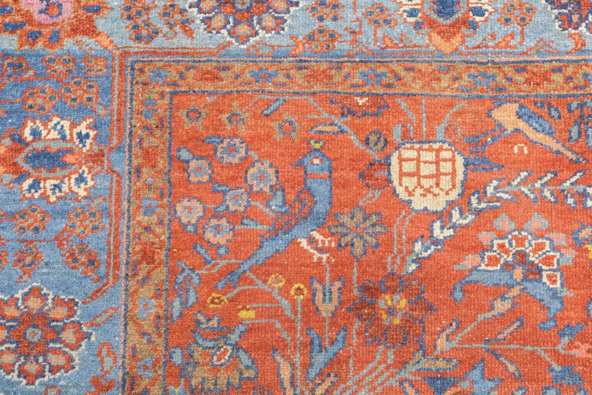 Antiker persischer Malayer-Teppich aus Persien, 4'7'' x 6'1'' (19. Jahrhundert) im Angebot