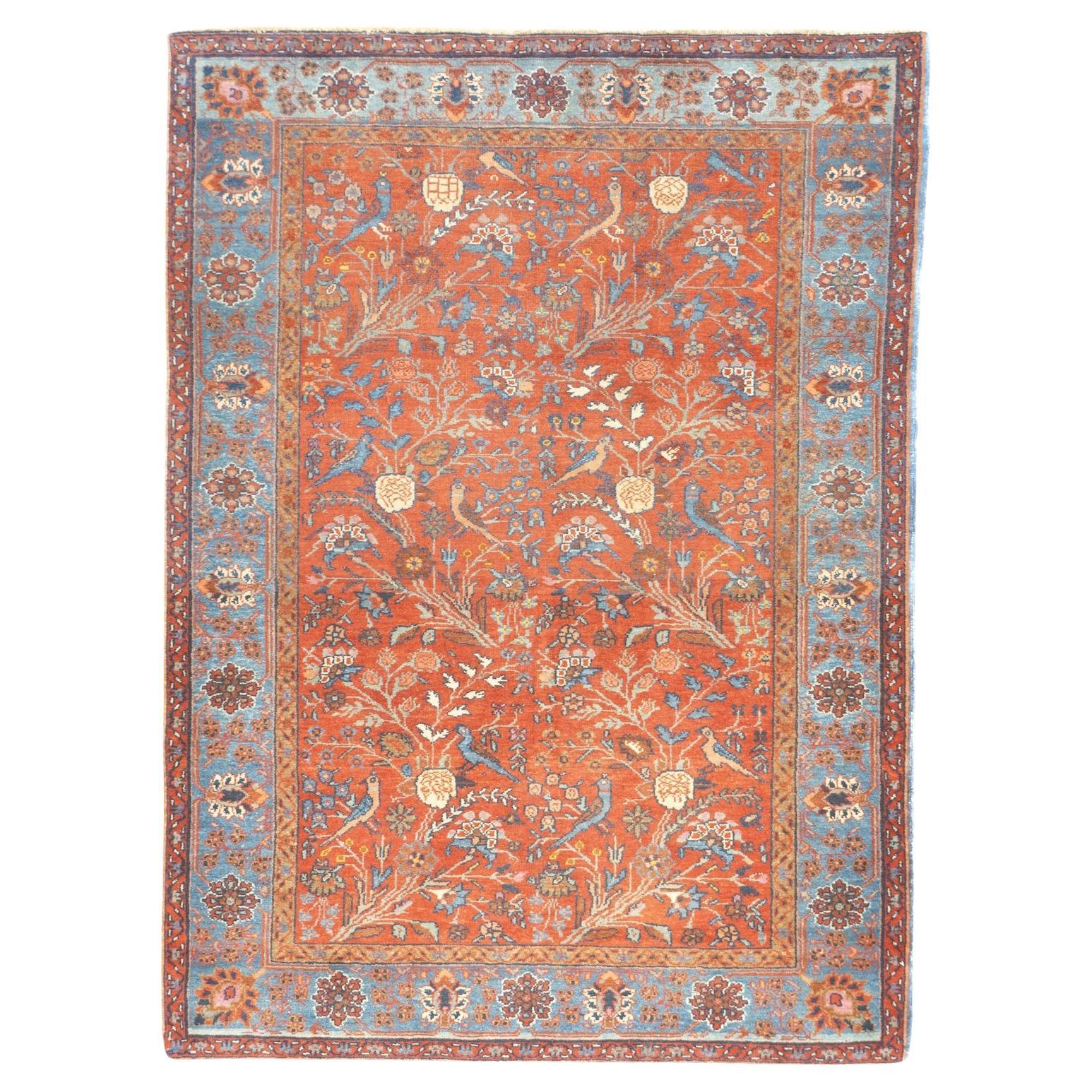 Fina Alfombra Persa Antigua Malayer 4'7'' x 6'1''