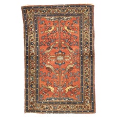 Fine Antique Persian Malayer Wool Rug 3’0" x 5’0"