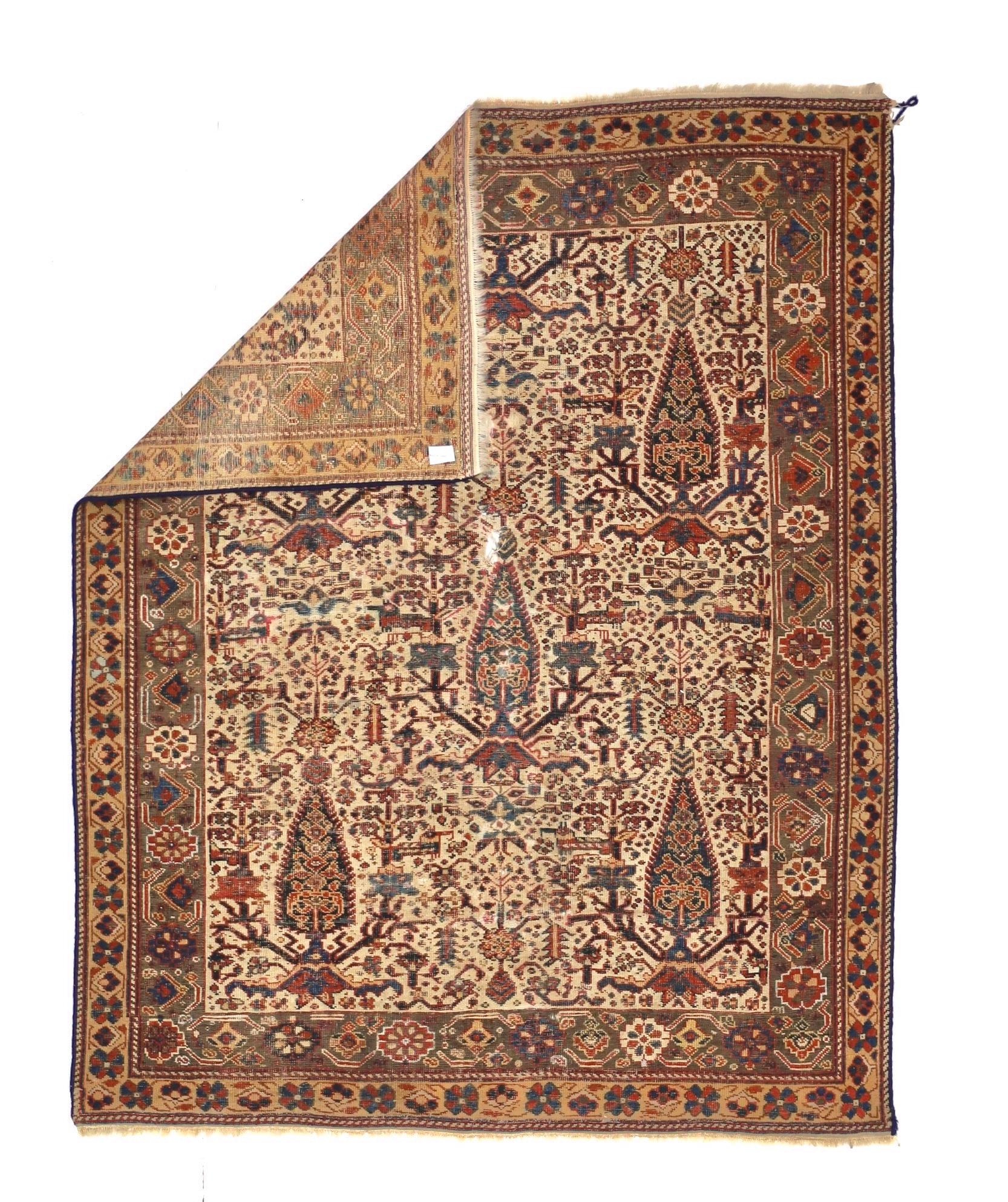 Tapis ancien en laine persane Malayer 4'1