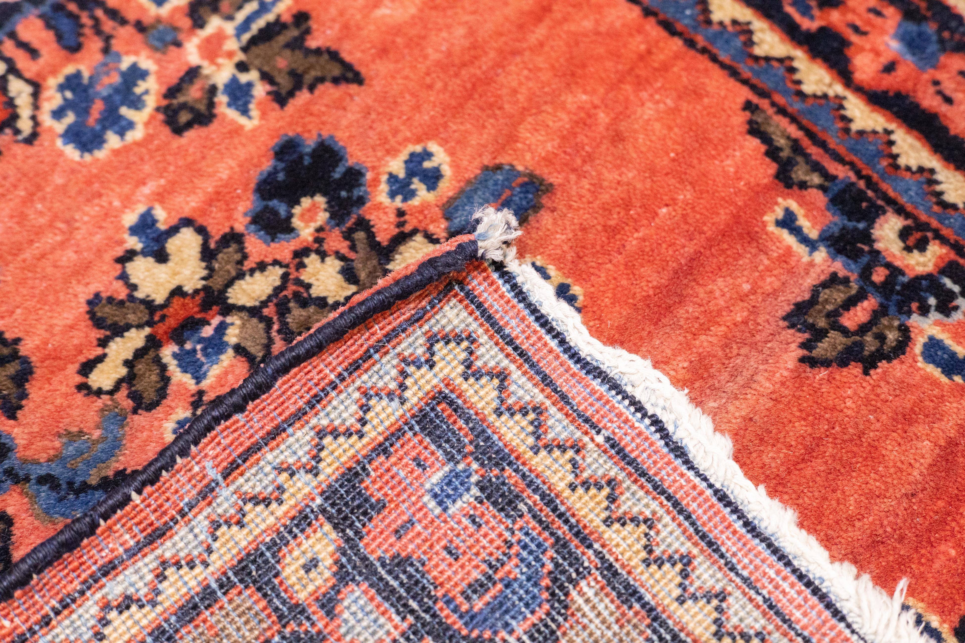 Antiker persischer Mohajeran Sarouk-Teppich aus Sarouk, 2'0