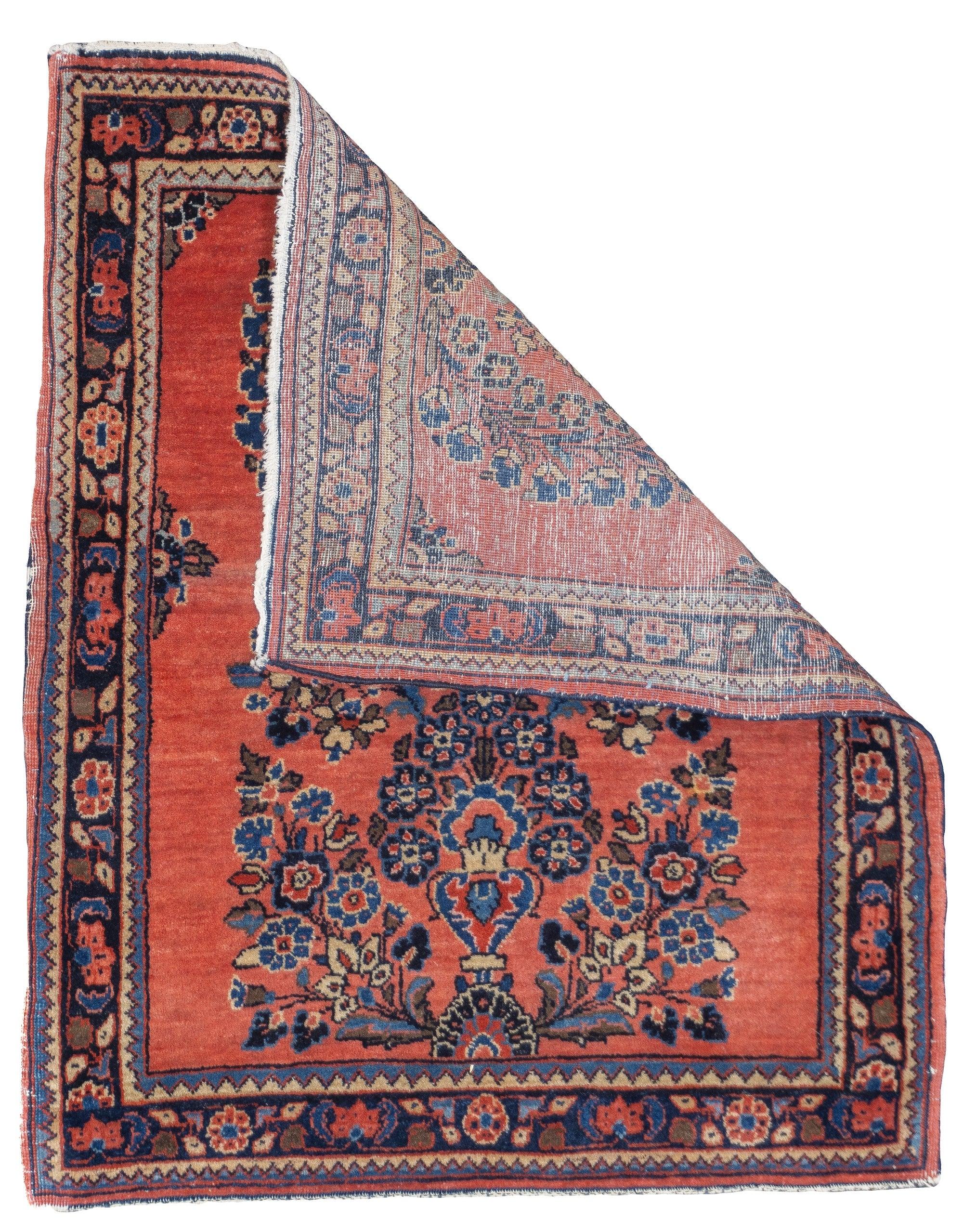 Feiner antiker persischer Mohajeran Sarouk-Teppich 2'0