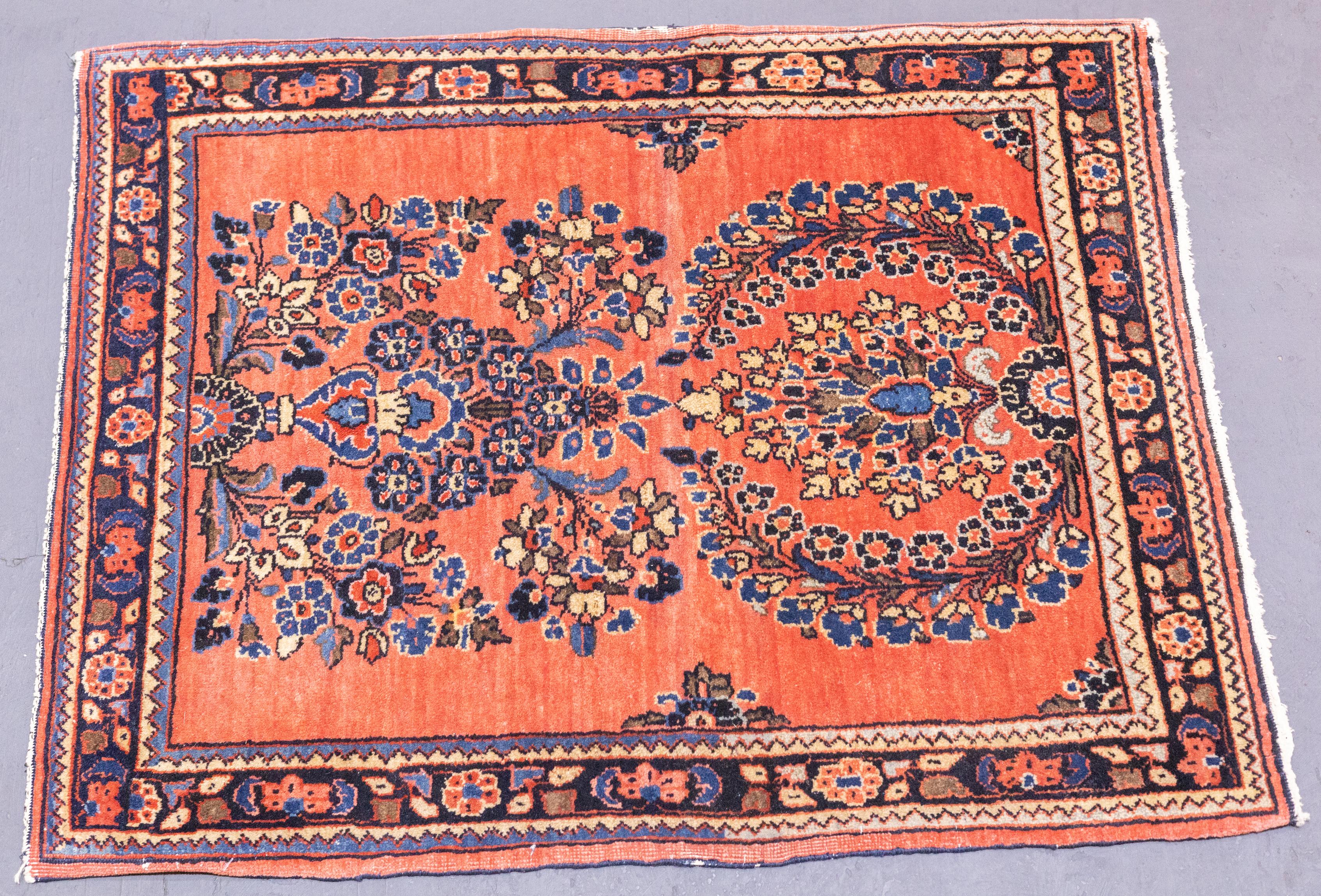 Antiker persischer Mohajeran Sarouk-Teppich aus Sarouk, 2'0