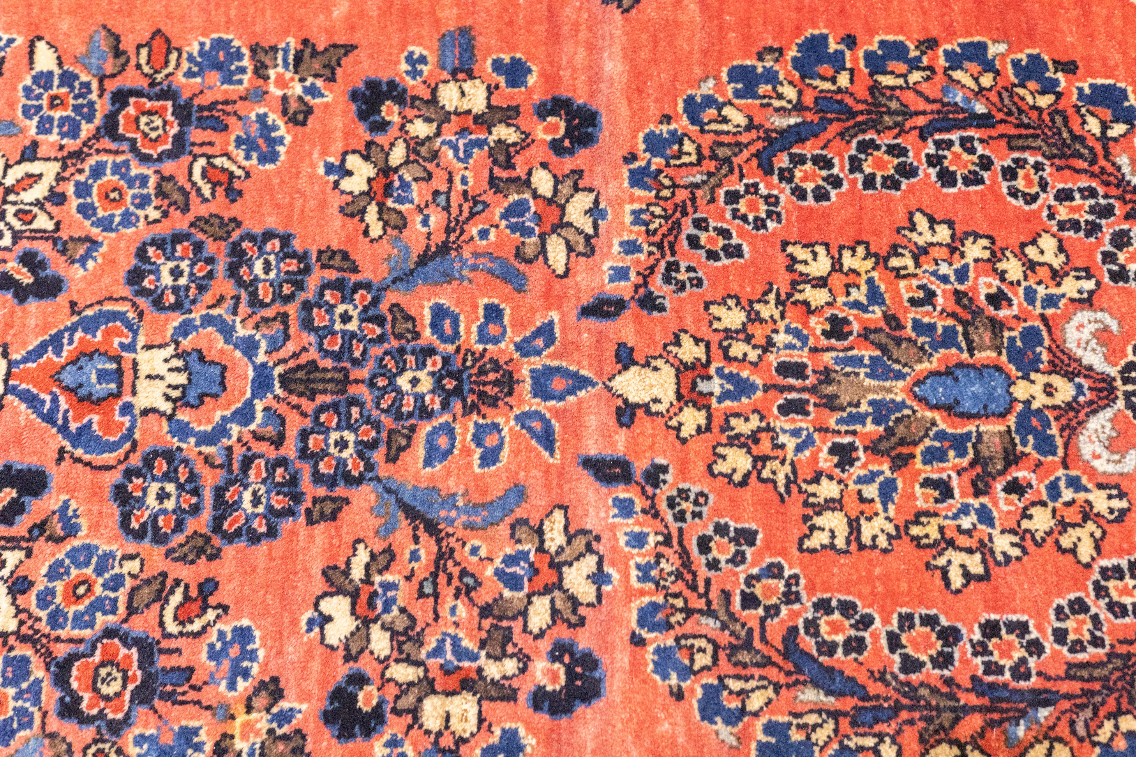 Antiker persischer Mohajeran Sarouk-Teppich aus Sarouk, 2'0
