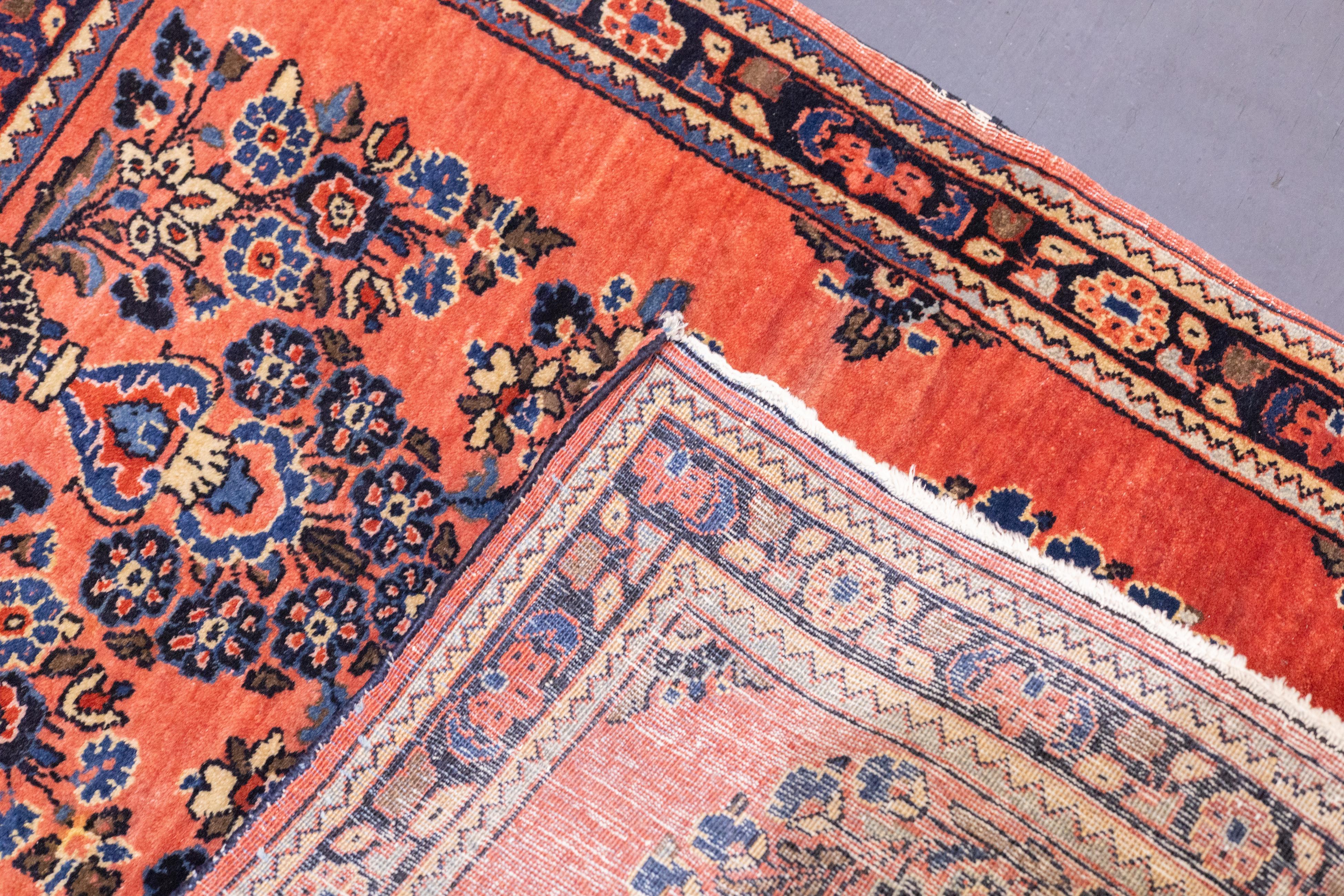 Antiker persischer Mohajeran Sarouk-Teppich aus Sarouk, 2'0