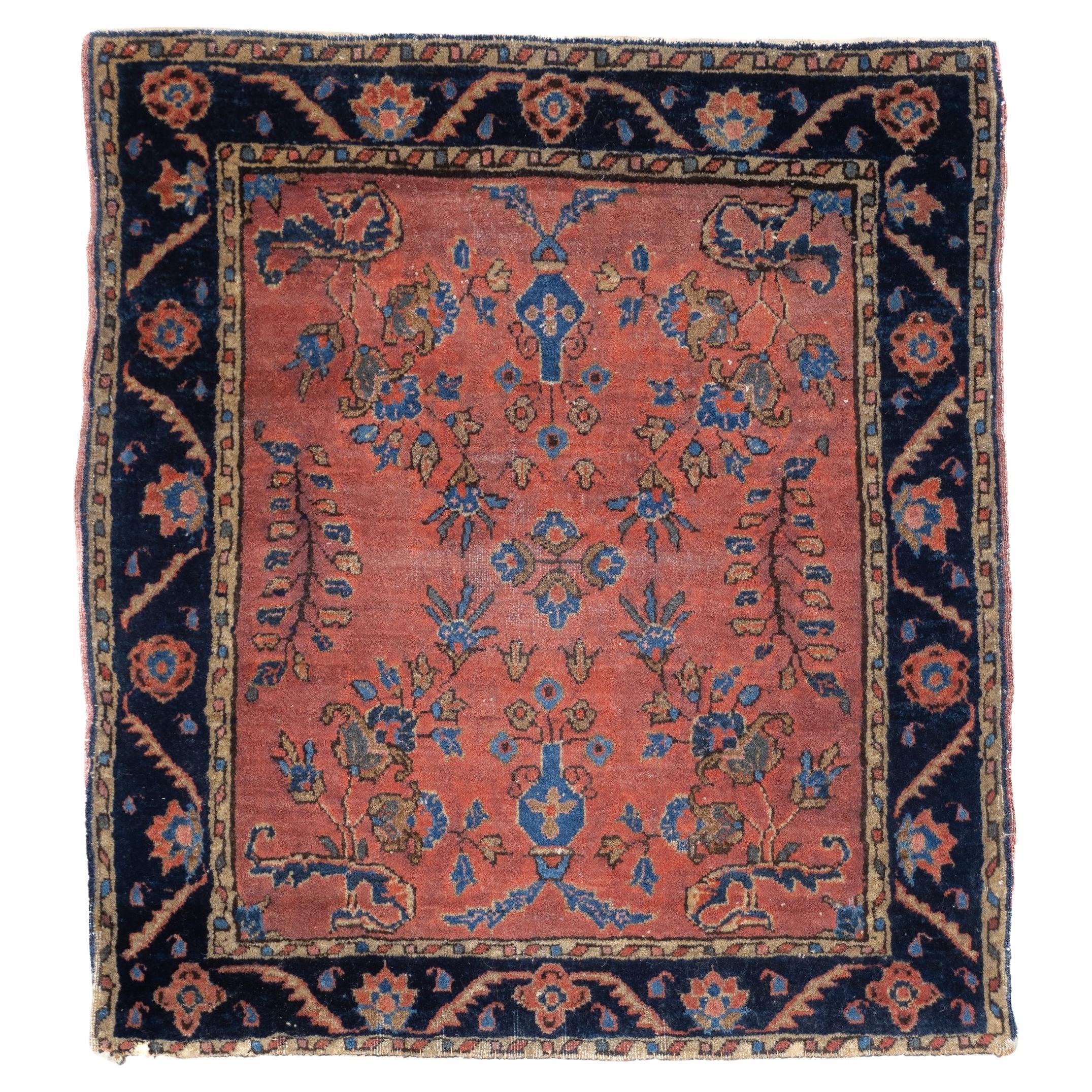 Fine Antique Persian Mohajeran Sarouk Rug 2'1'' x 2'4''