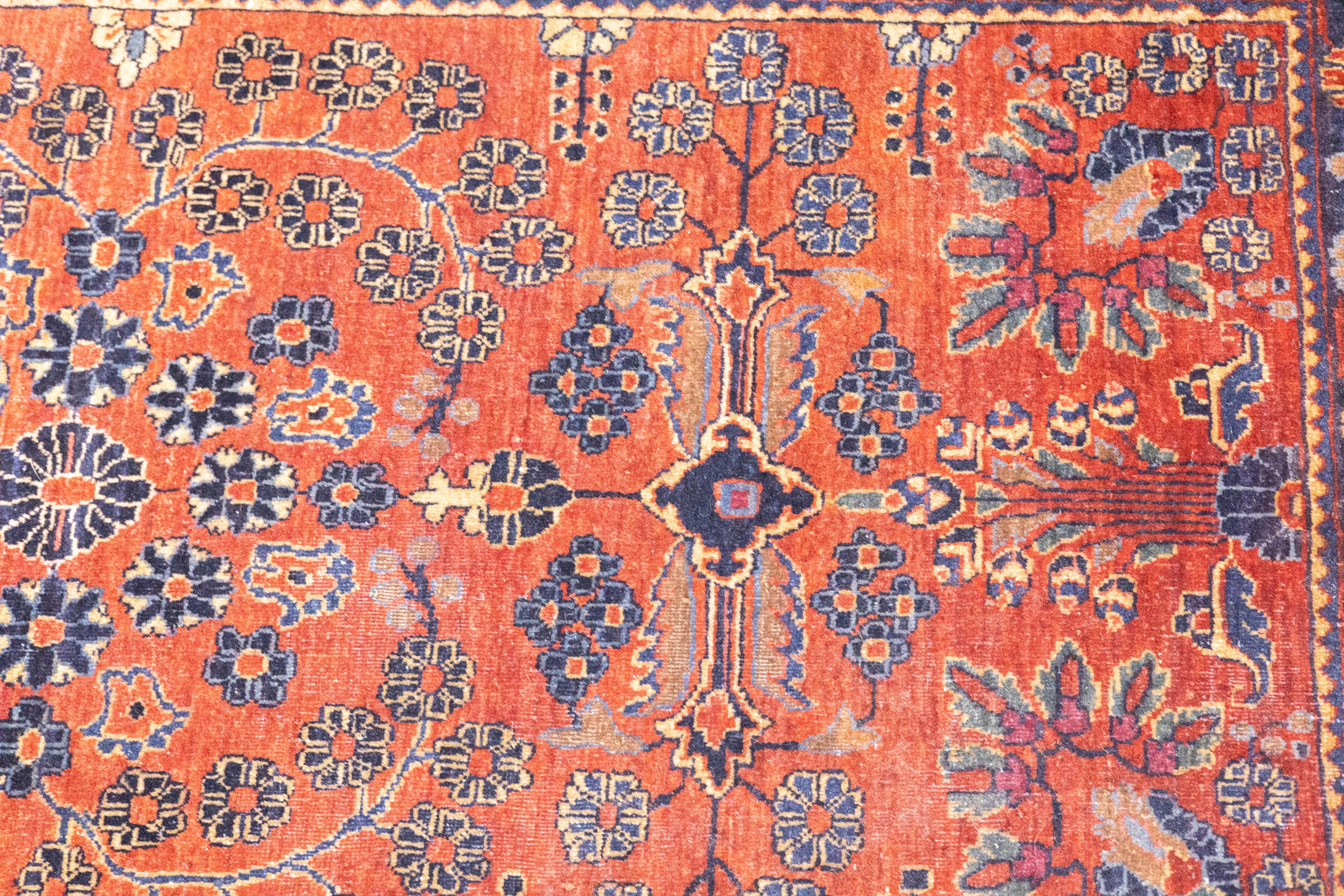 20th Century Fine Antique Persian Mohajeran Sarouk Rug 2'5'' x 4'9'' For Sale