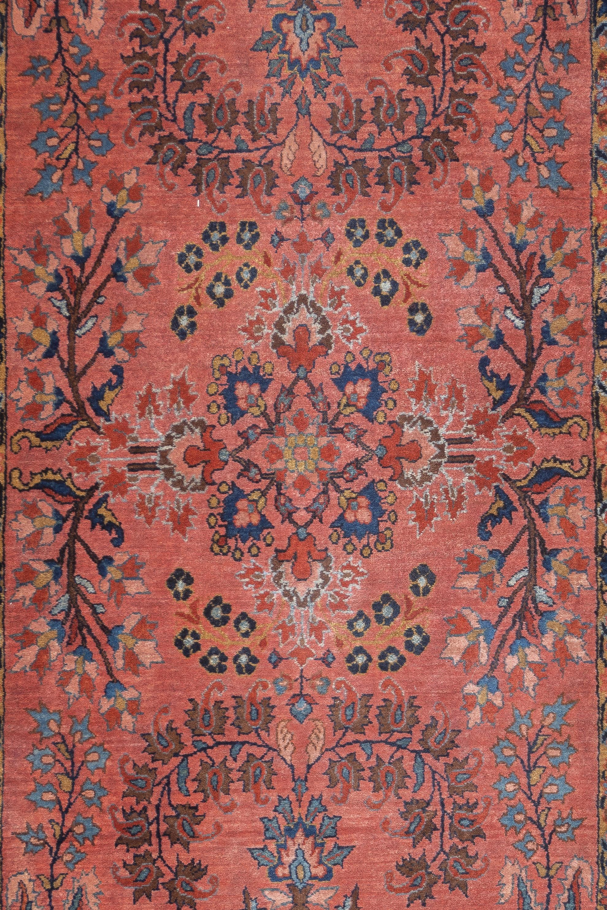 Antiker persischer Mohajeran Sarouk-Teppich aus Sarouk, 2'6'' x 4'10'' (Persisch) im Angebot