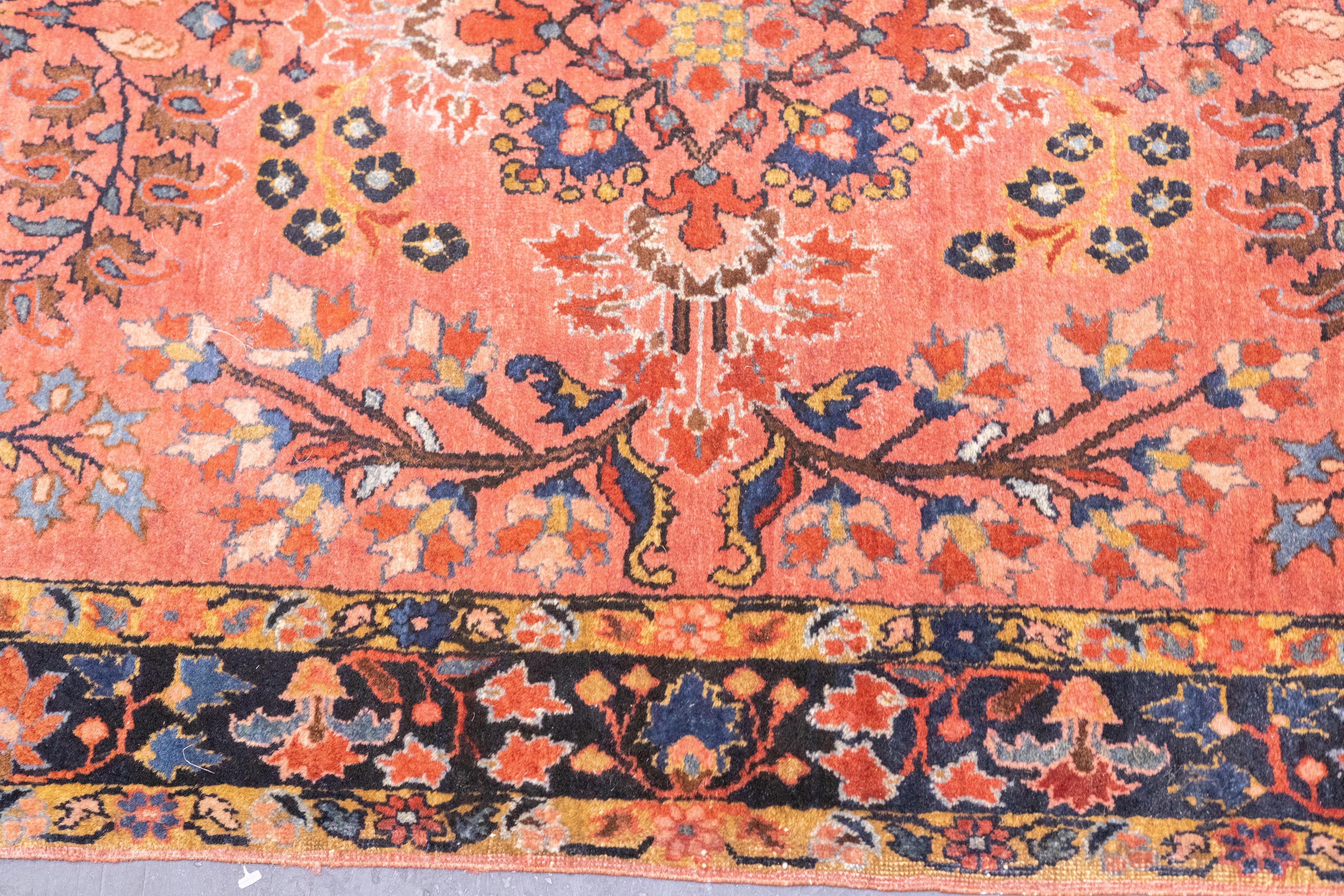 Antiker persischer Mohajeran Sarouk-Teppich aus Sarouk, 2'6'' x 4'10'' (20. Jahrhundert) im Angebot