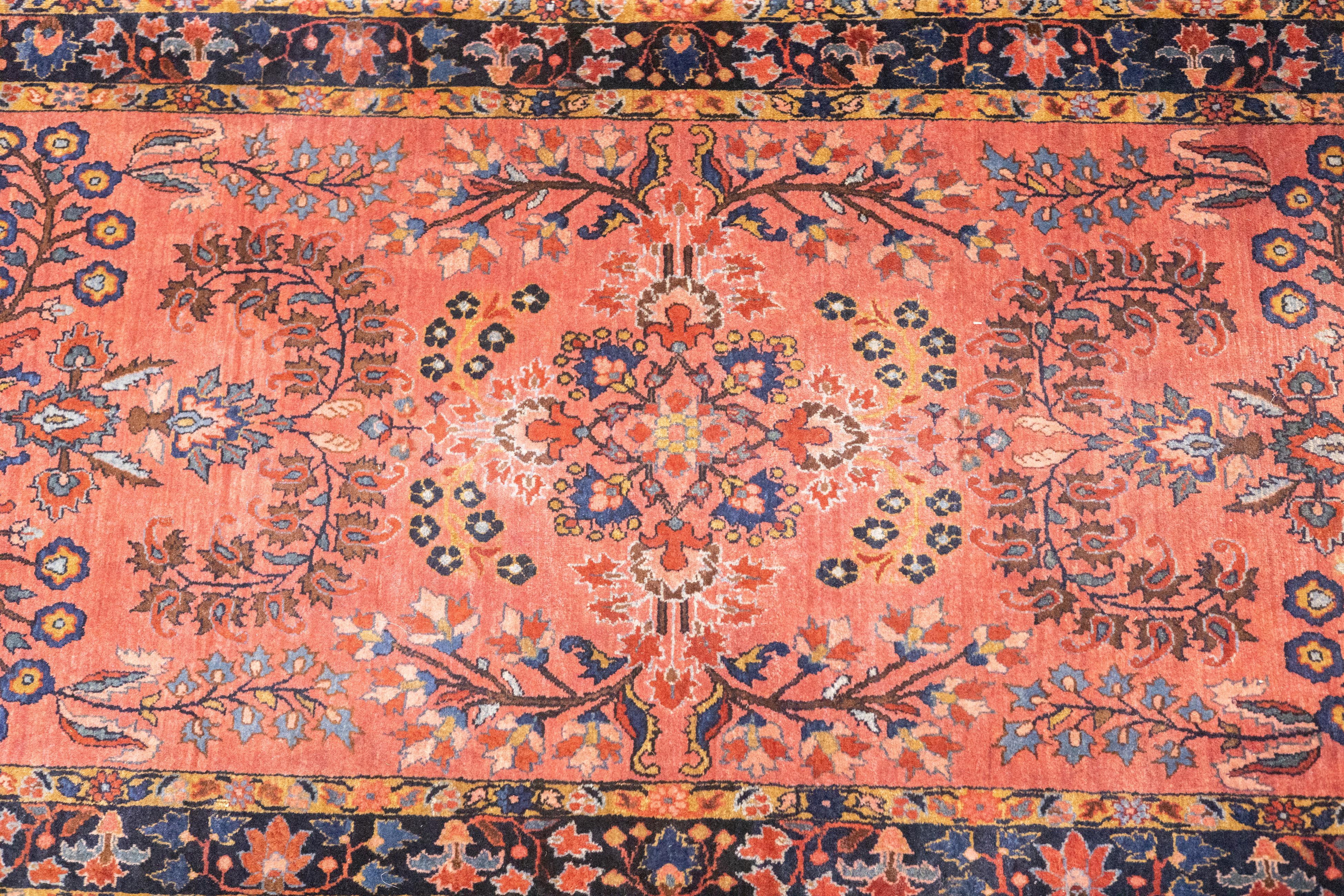 Antiker persischer Mohajeran Sarouk-Teppich aus Sarouk, 2'6'' x 4'10'' (Wolle) im Angebot