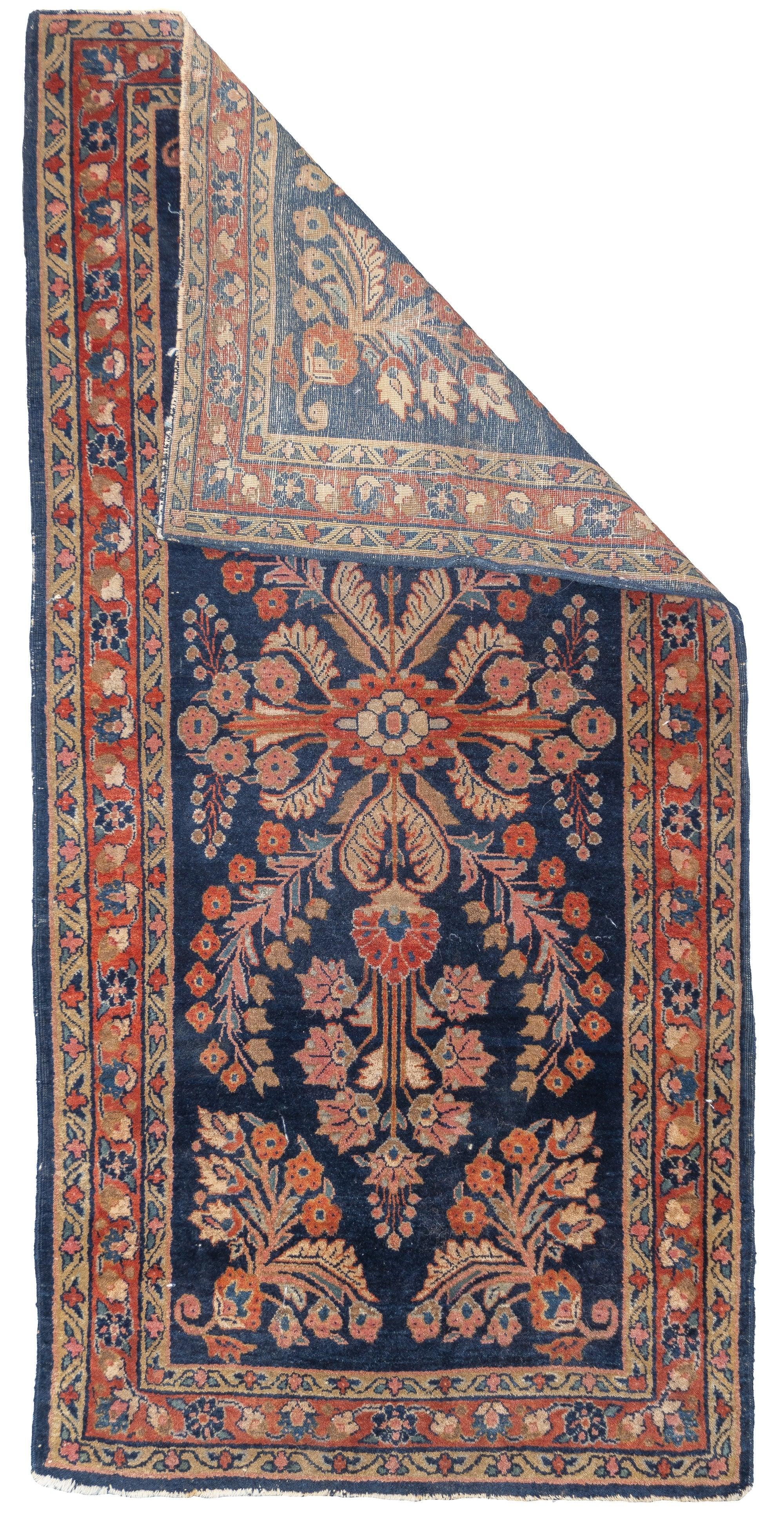 Feiner antiker persischer Mohajeran Sarouk-Teppich 2'7'' x 5'4''. Die gut geknüpften Dorfteppiche aus dem Gebiet von Arak/Sultanabad, insbesondere die 