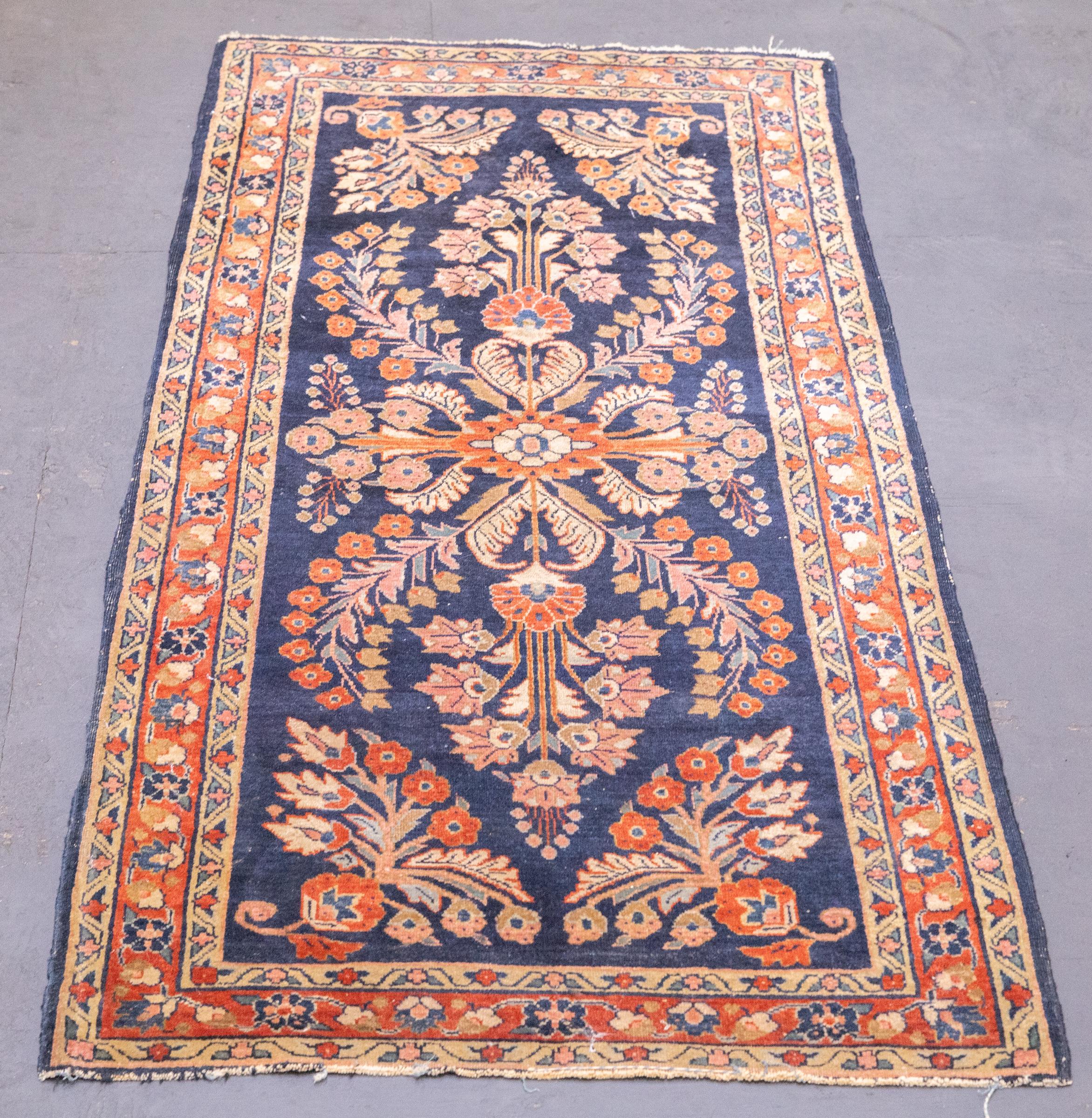 Antiker persischer Mohajeran Sarouk-Teppich aus Sarouk, 2'7'' x 5'4'' (20. Jahrhundert) im Angebot
