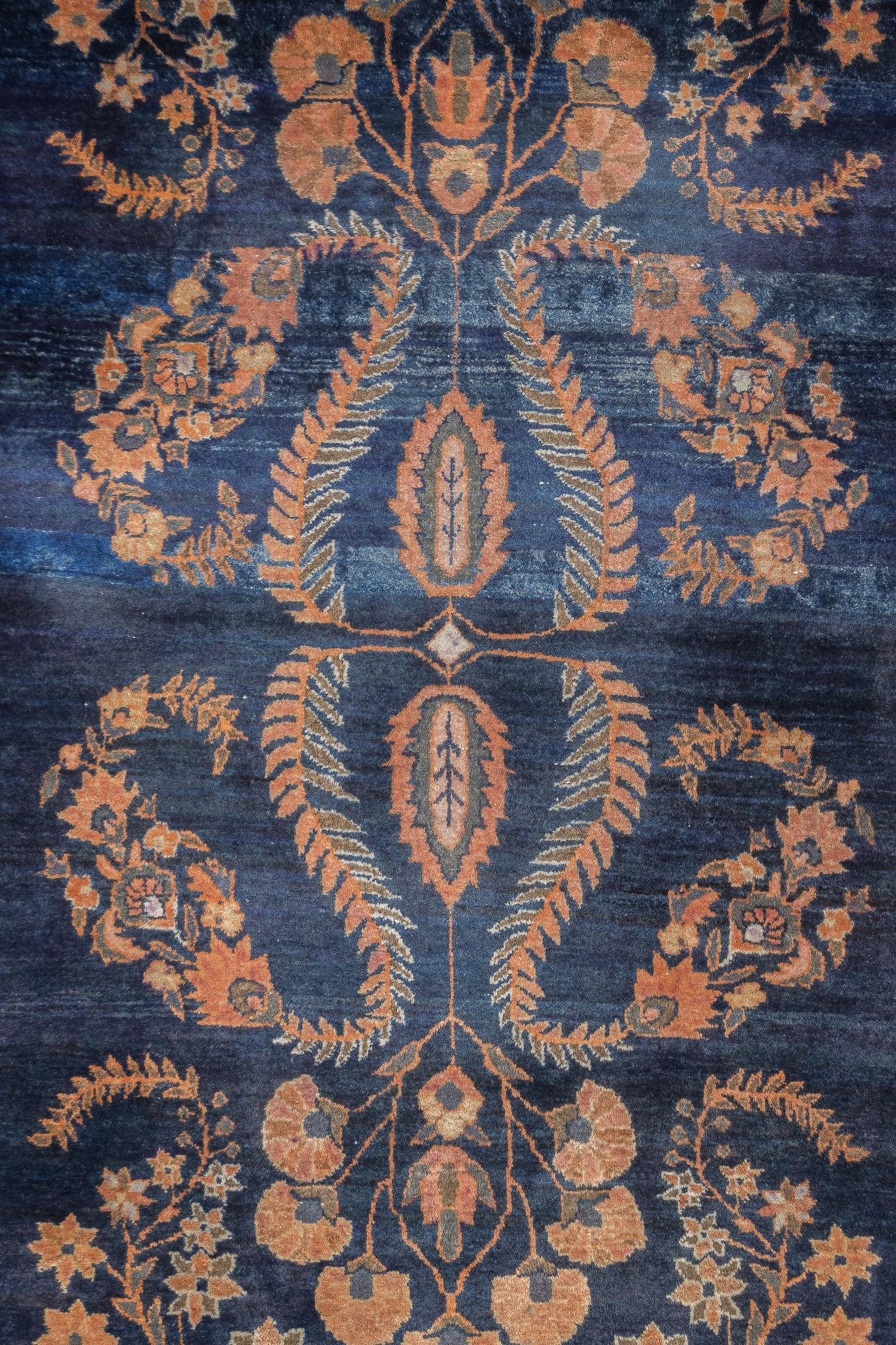 Antiker persischer Mohajeran Sarouk-Teppich aus Sarouk, 3'4'' x 4'11'' (Persisch) im Angebot
