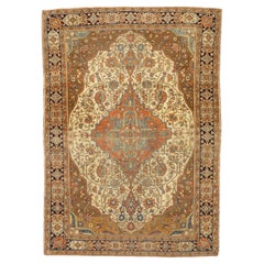 Fine Antique Persian Mohtasham Kashan Rug 4’7" x 6’5"