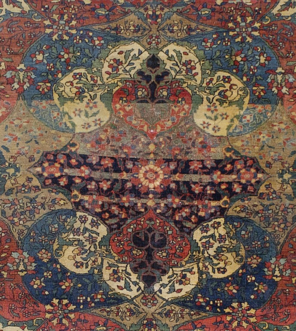 Fine Antique Persian Mohtasham Kashan Rug 6'11