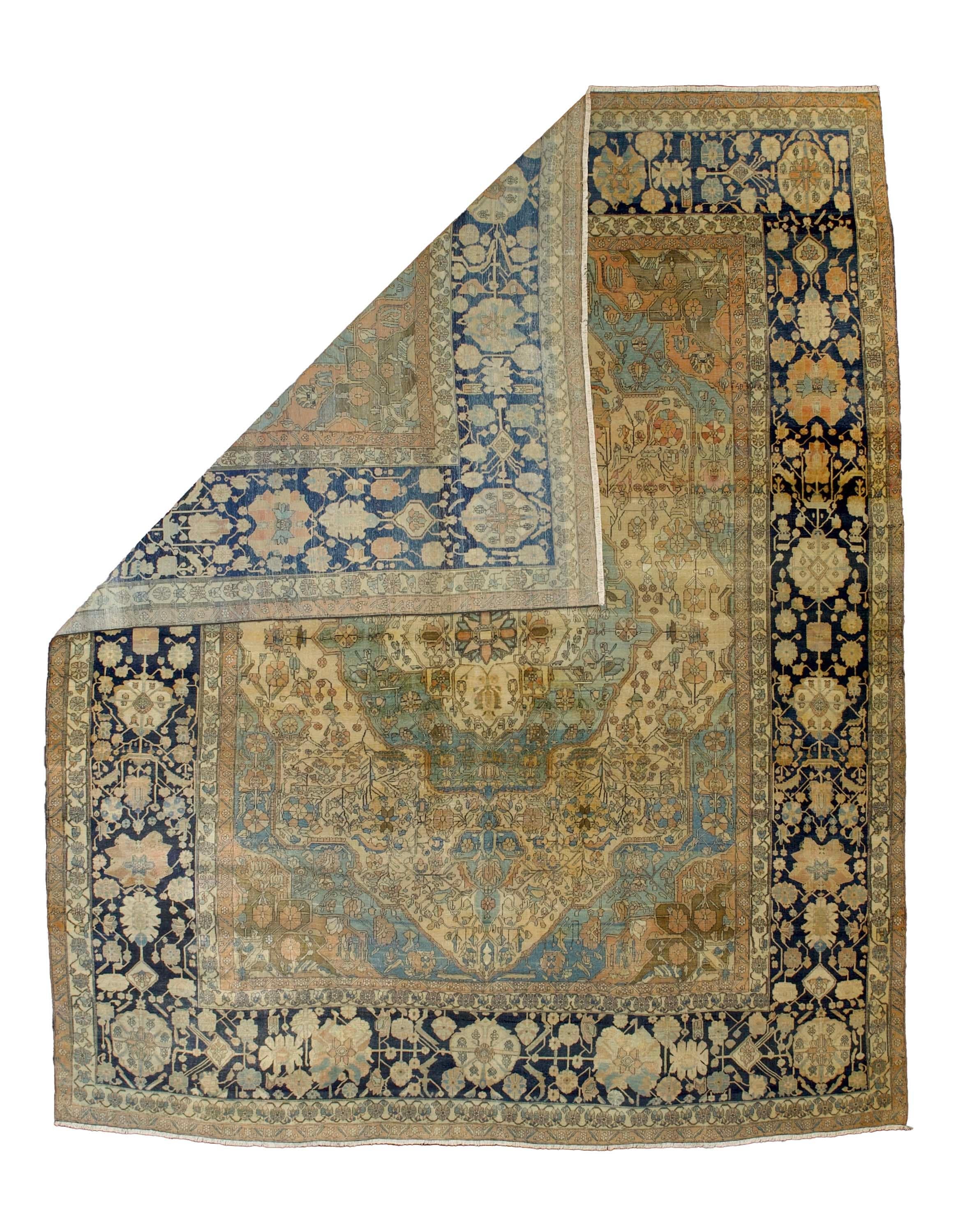 Tappeto antico persiano Mohtasham Kashan 9'6