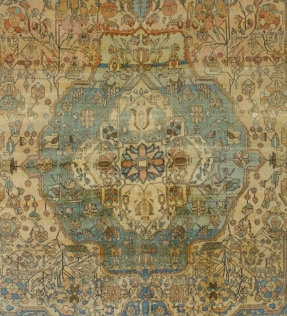 Persiano Tappeto antico persiano Mohtasham Kashan 9'6