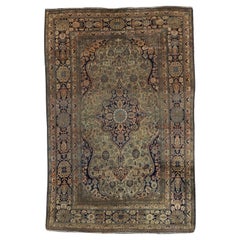 Fine Antique Persian Mohtasham Kashan Wool Rug 4'3" x 6’9"