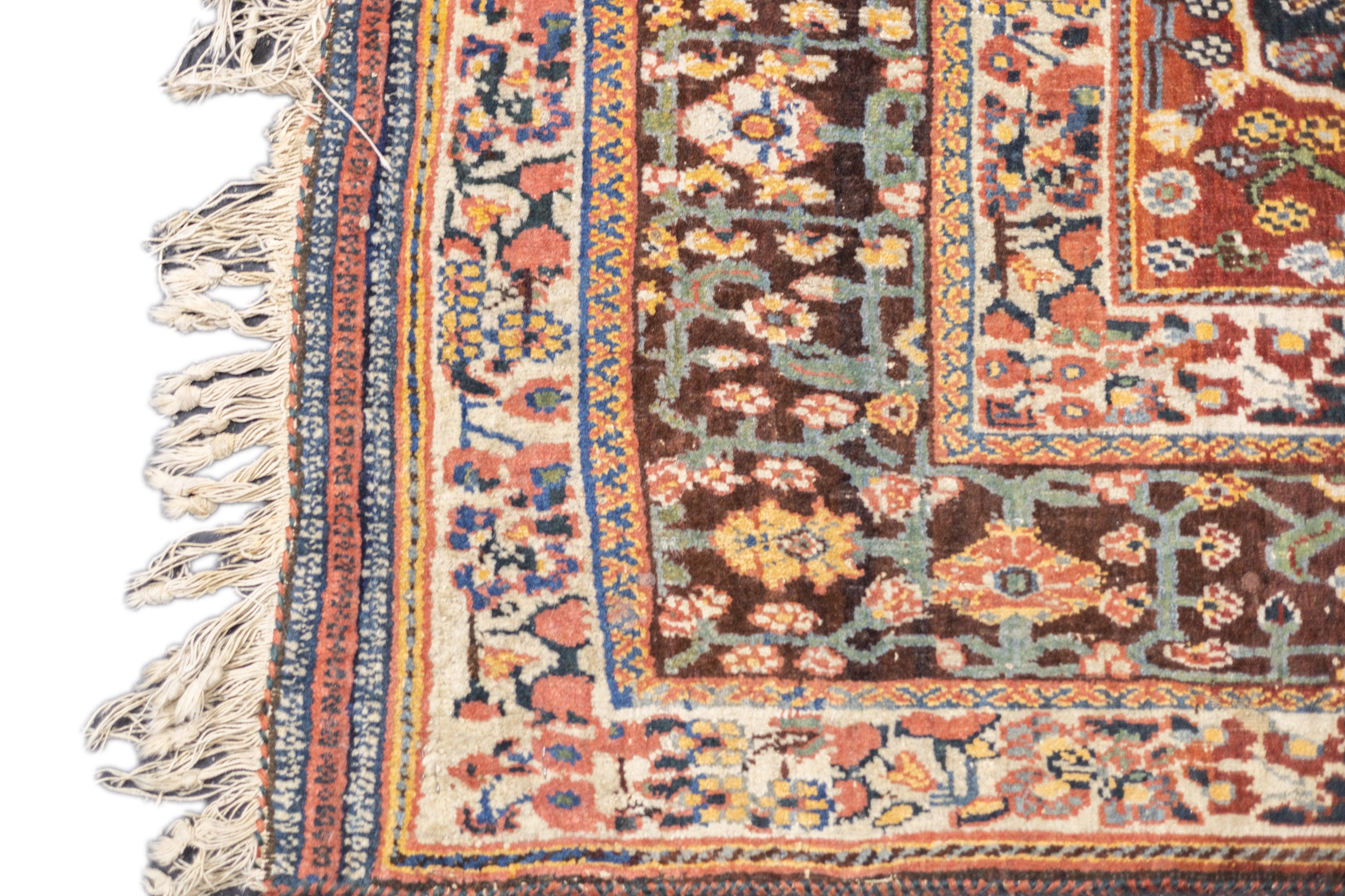 Wool Fine Antique Persian Qashqai Rug 5'7'' x 8'10'' For Sale
