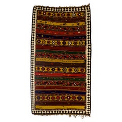 Fine Antique Persian Qashqai Tribal Kilim Rug 5'10" x 11’0"